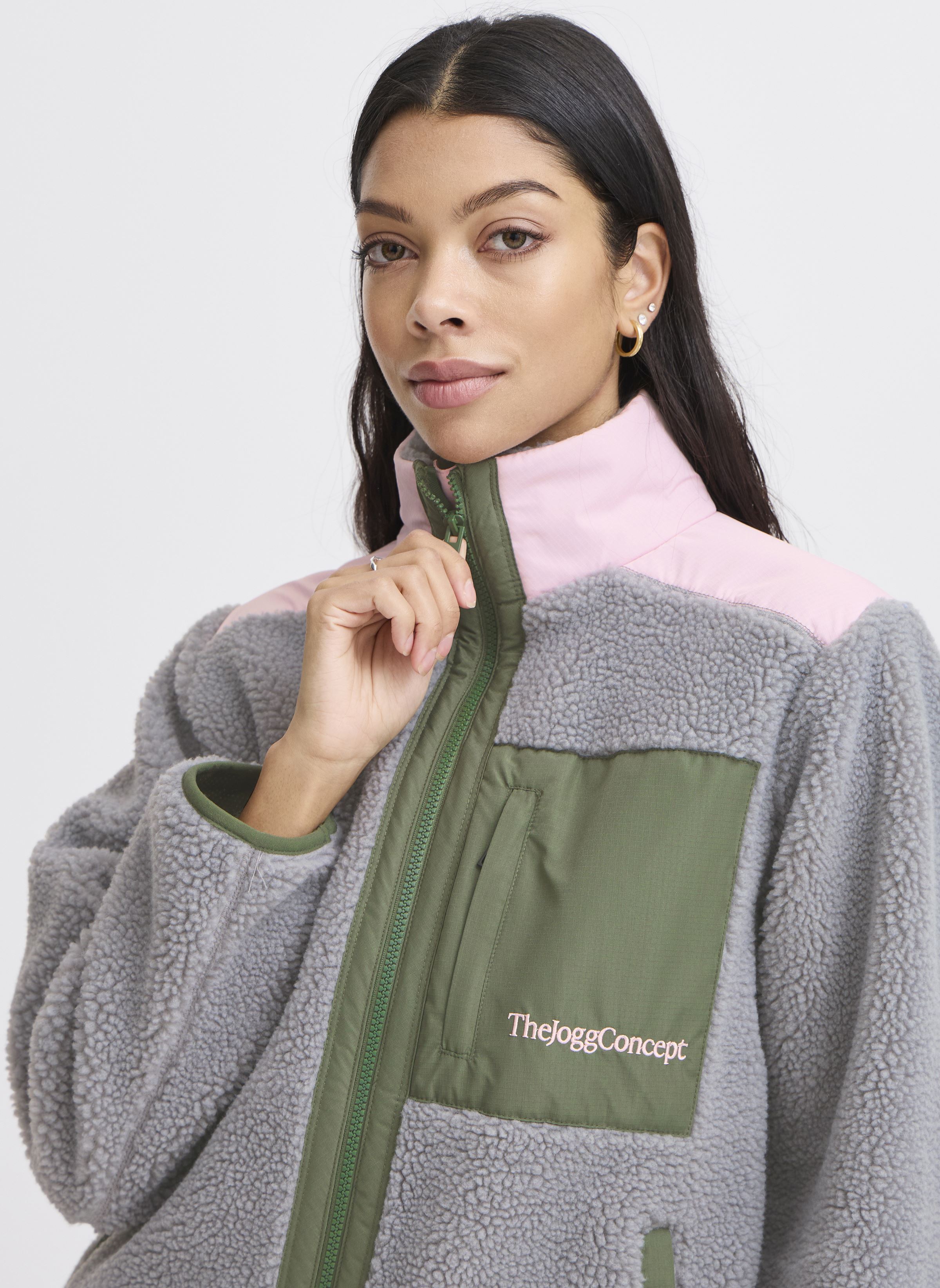 Pulls polaire JCBERRI CUTLINE JACKET - femme gris The Jogg Concept Pulls polaire JCBERRI CUTLINE JACKET - femme gris GRIFFIN MIX