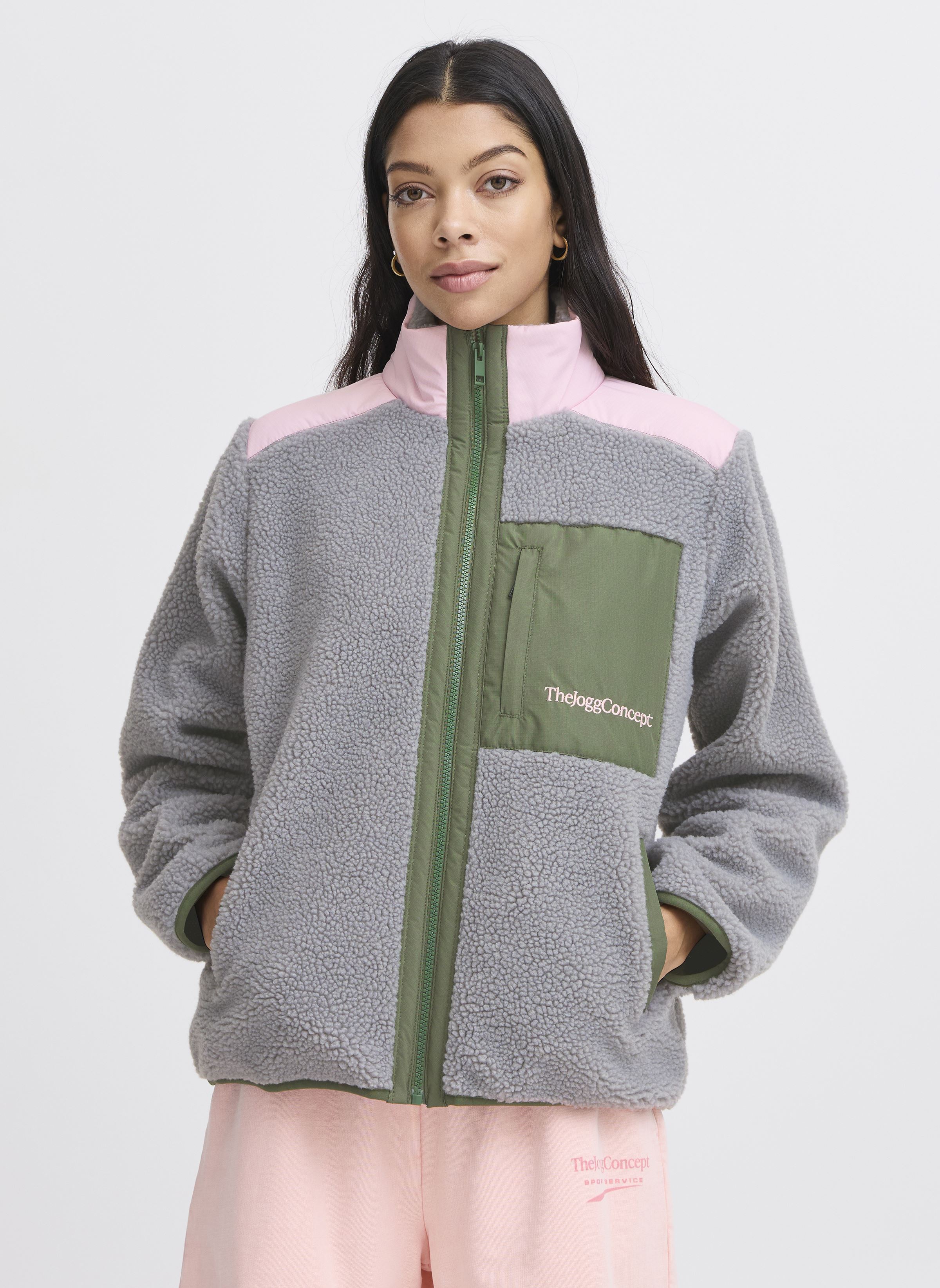 Pulls polaire JCBERRI CUTLINE JACKET - femme gris The Jogg Concept Pulls polaire JCBERRI CUTLINE JACKET - femme gris GRIFFIN MIX