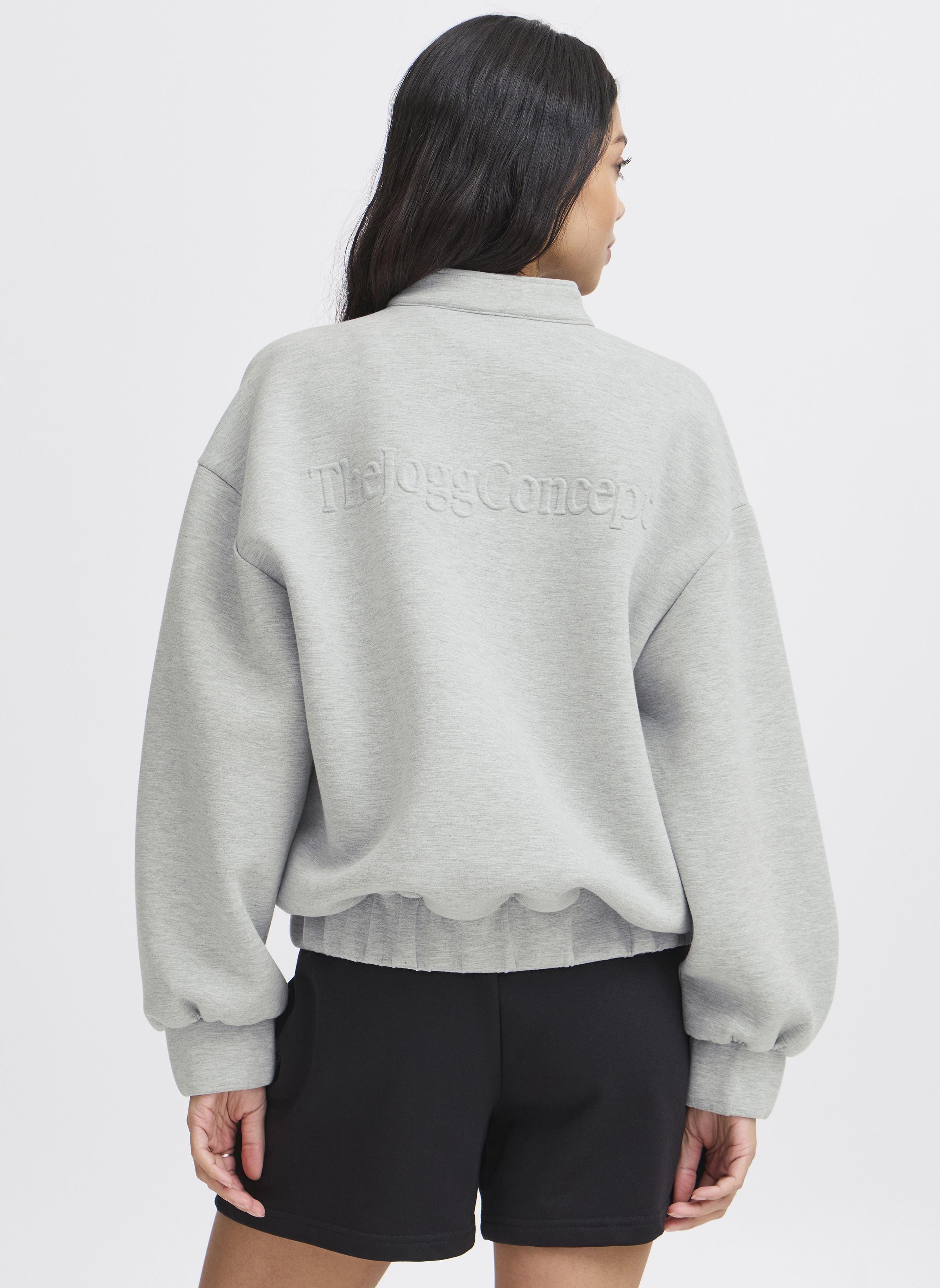 Trainingsjacken JCRAYA BOMBER JACKET damen grau The Jogg Concept Trainingsjacken JCRAYA BOMBER JACKET damen grau LIGHT GREY MELANGE