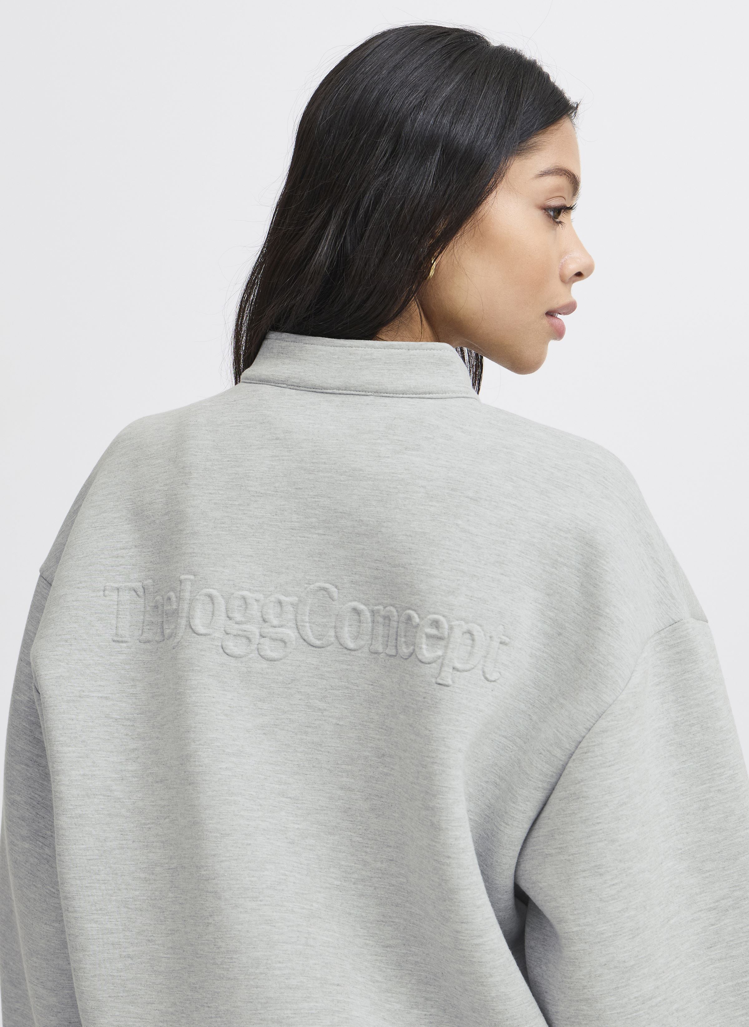 Trainingsjacken JCRAYA BOMBER JACKET damen grau The Jogg Concept Trainingsjacken JCRAYA BOMBER JACKET damen grau LIGHT GREY MELANGE