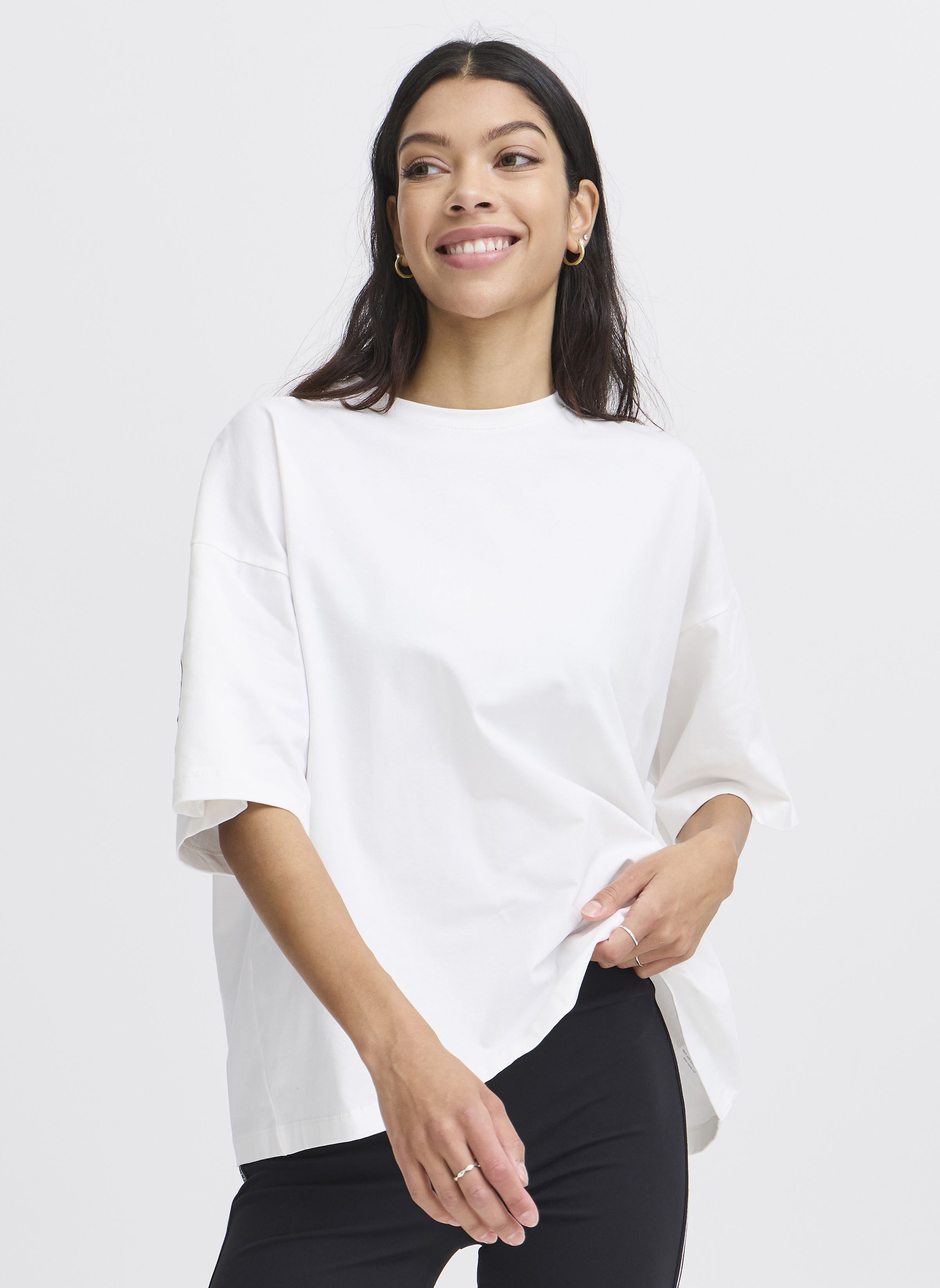 Kurzarm-T-Shirts JCSABITA EMB. TSHIRT damen weiß The Jogg Concept Kurzarm-T-Shirts JCSABITA EMB. TSHIRT damen weiß OFF WHITE