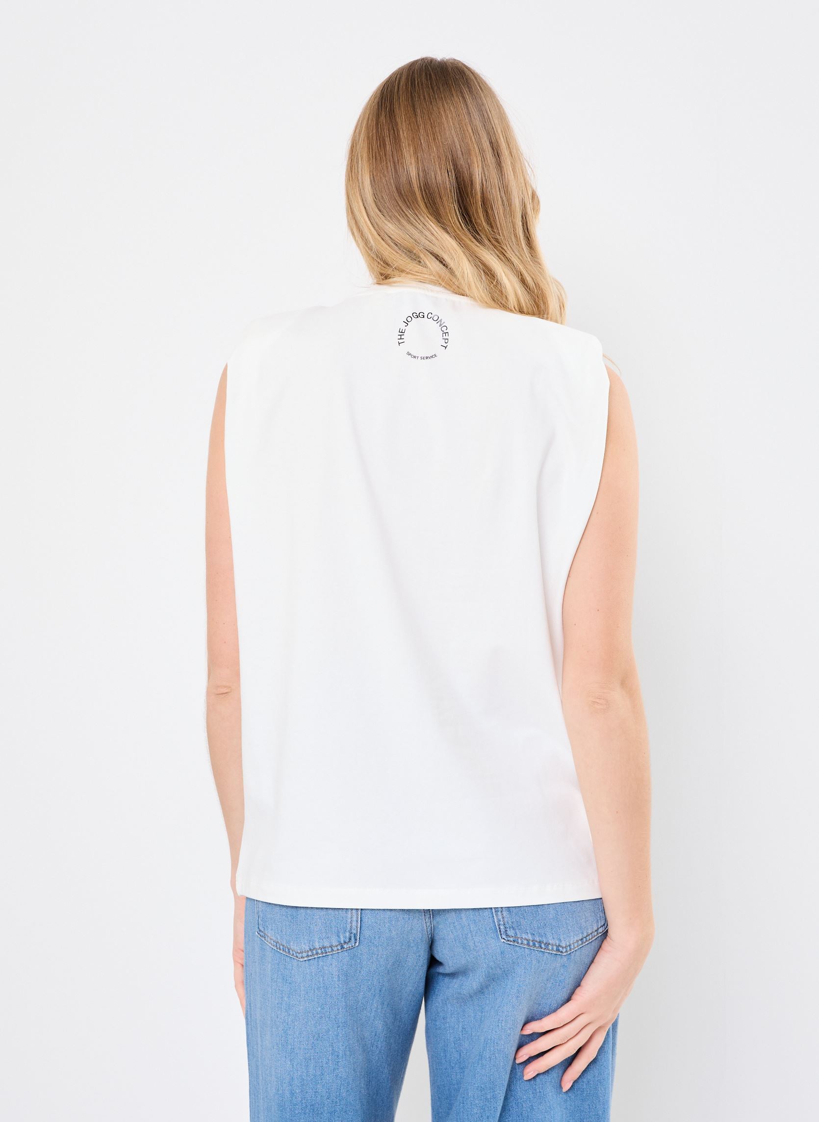 Hemdjes JCSIMONA SHOULDER TSHIRT dames wit The Jogg Concept Hemdjes JCSIMONA SHOULDER TSHIRT dames wit OFF WHITE