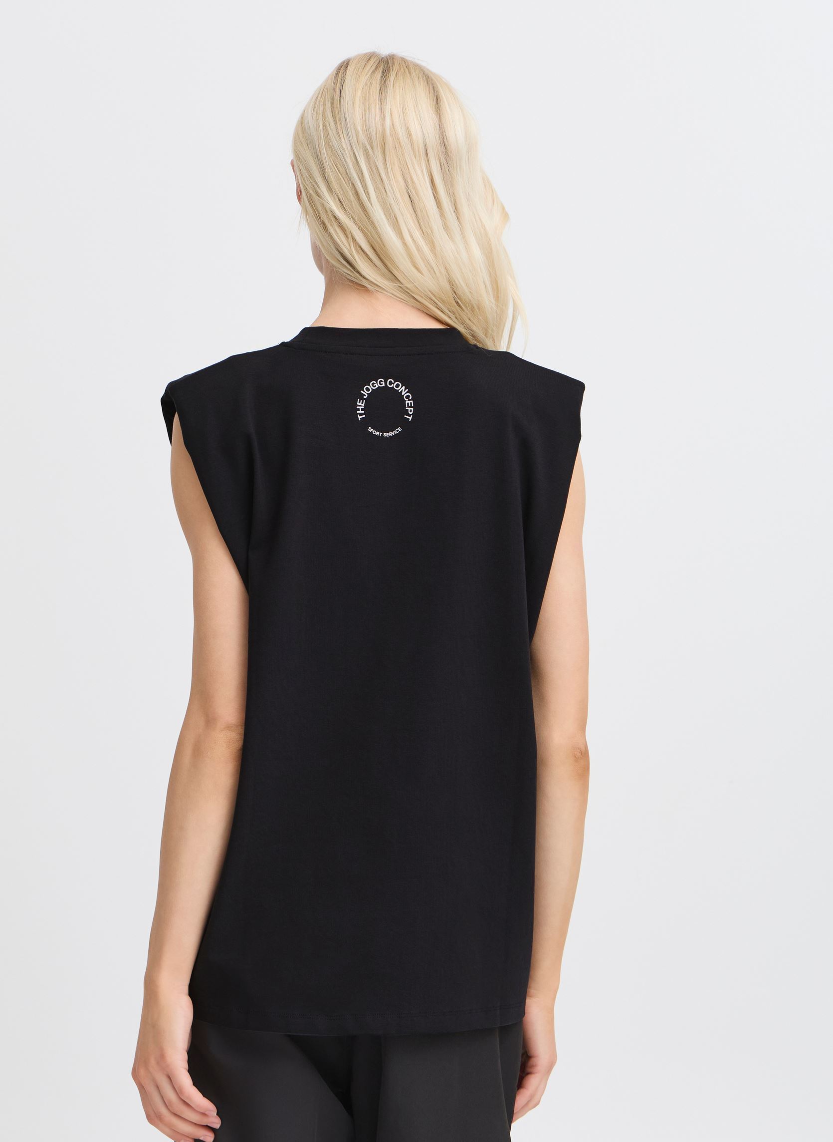 Tanktops JCSIMONA SHOULDER TSHIRT damen schwarz The Jogg Concept Tanktops JCSIMONA SHOULDER TSHIRT damen schwarz BLACK