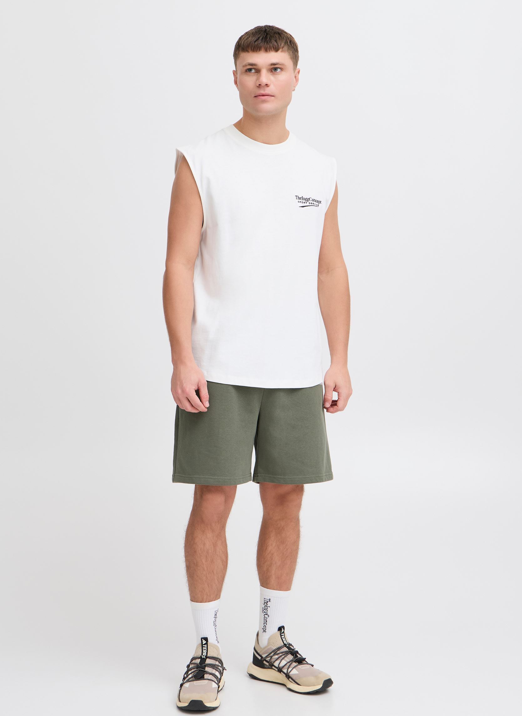 Hemdjes JCMSAMI SLEEVELESS TSHIRT heren wit The Jogg Concept Hemdjes JCMSAMI SLEEVELESS TSHIRT heren wit OFF WHITE