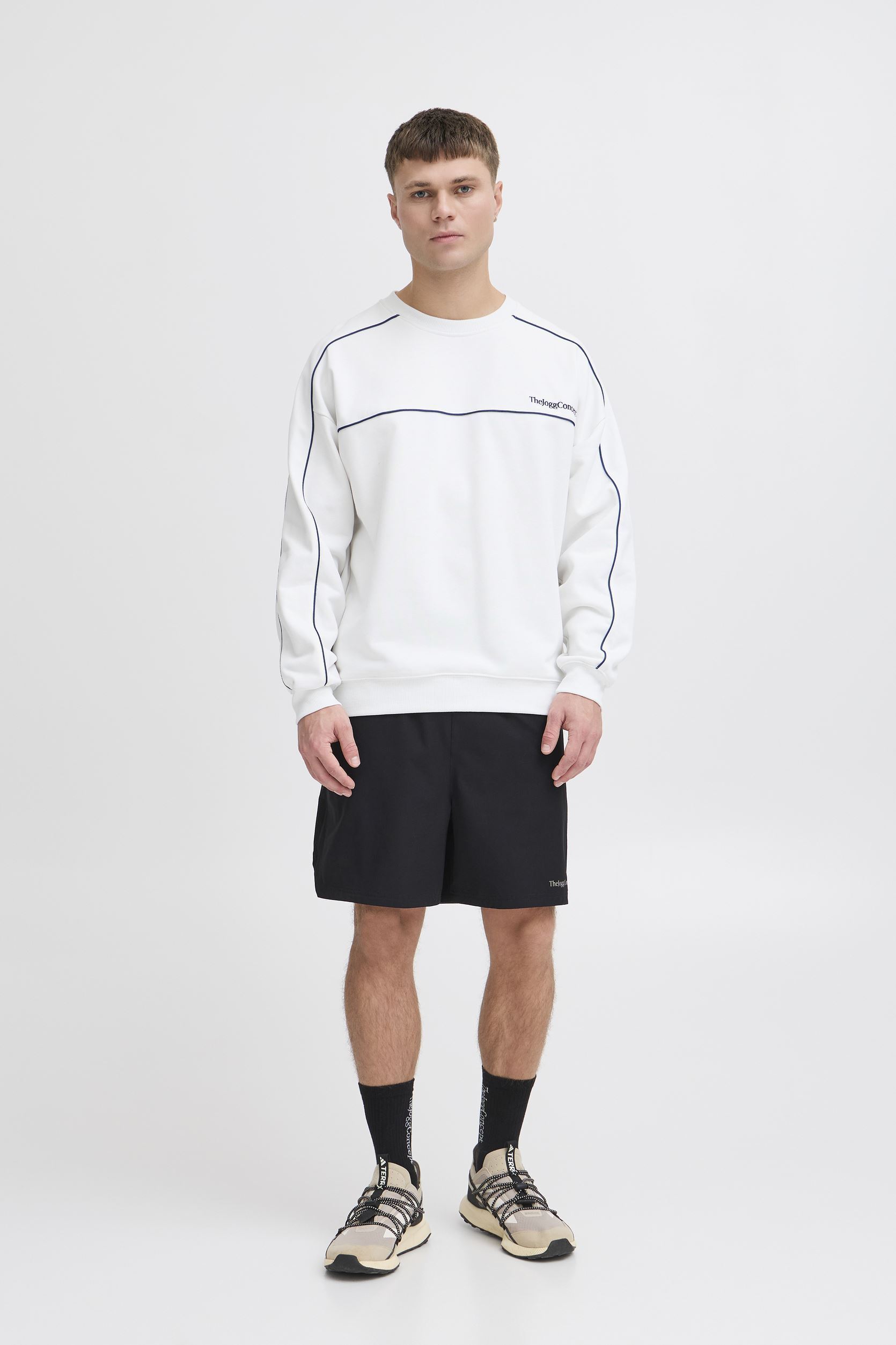Sweatshirts JCMSANDER PIPING SWEATSHIRT heren wit The Jogg Concept Sweatshirts JCMSANDER PIPING SWEATSHIRT heren wit OFF WHITE MIX