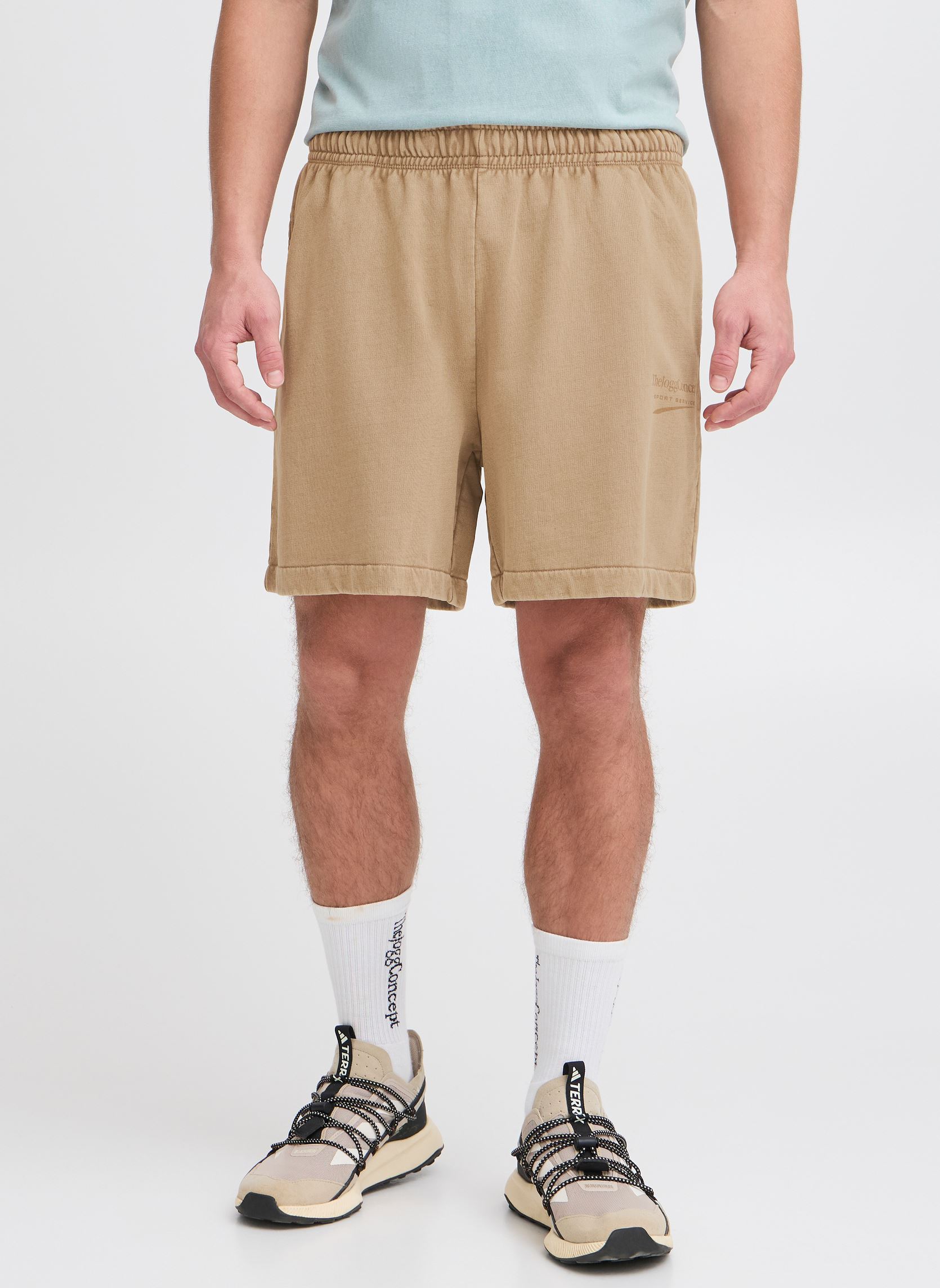 Shorts JCMRUBI LOGO SHORTS homme beige The Jogg Concept Shorts JCMRUBI LOGO SHORTS homme beige CORNSTALK