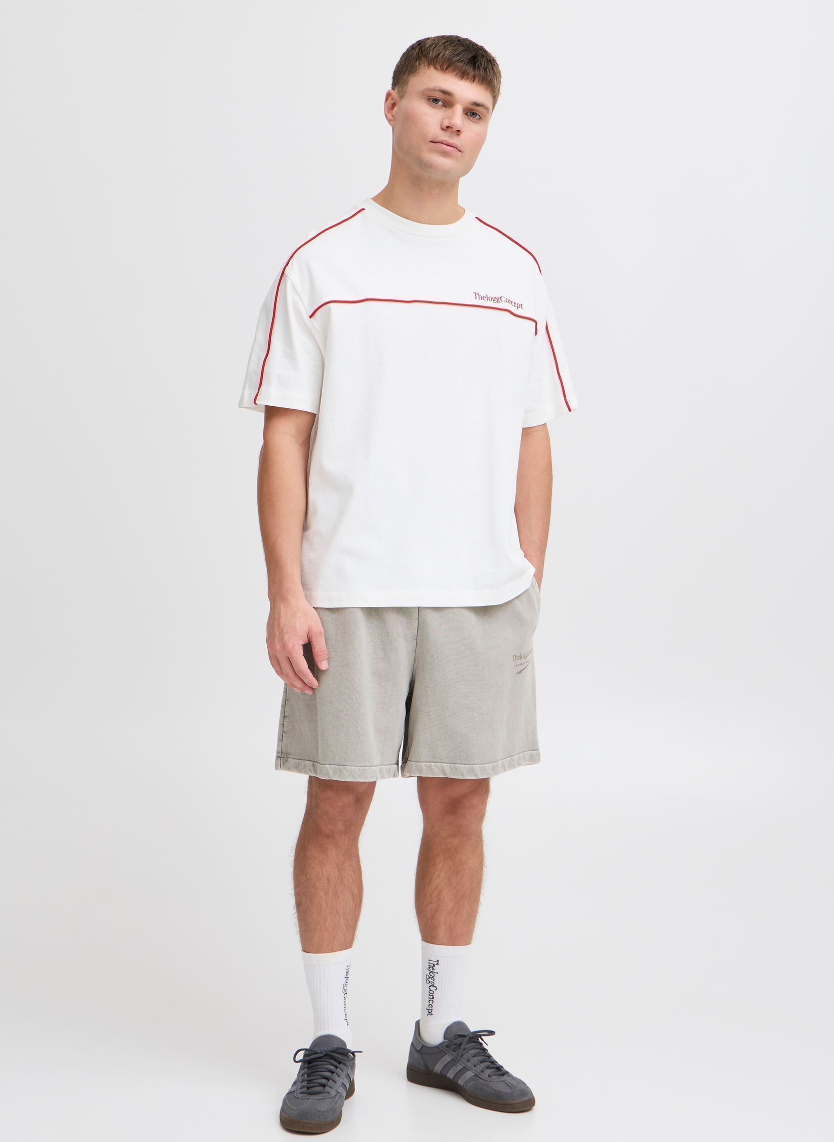 Shorts JCMRUBI LOGO SHORTS homme gris The Jogg Concept Shorts JCMRUBI LOGO SHORTS homme gris GRIFFIN