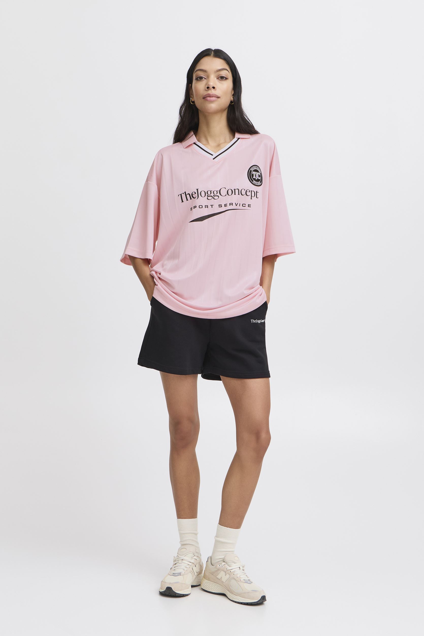 Tee-shirts manches courtes JCHANAN V TSHIRT femme rose The Jogg Concept Tee-shirts manches courtes JCHANAN V TSHIRT femme rose ALMOND BLOSSOM