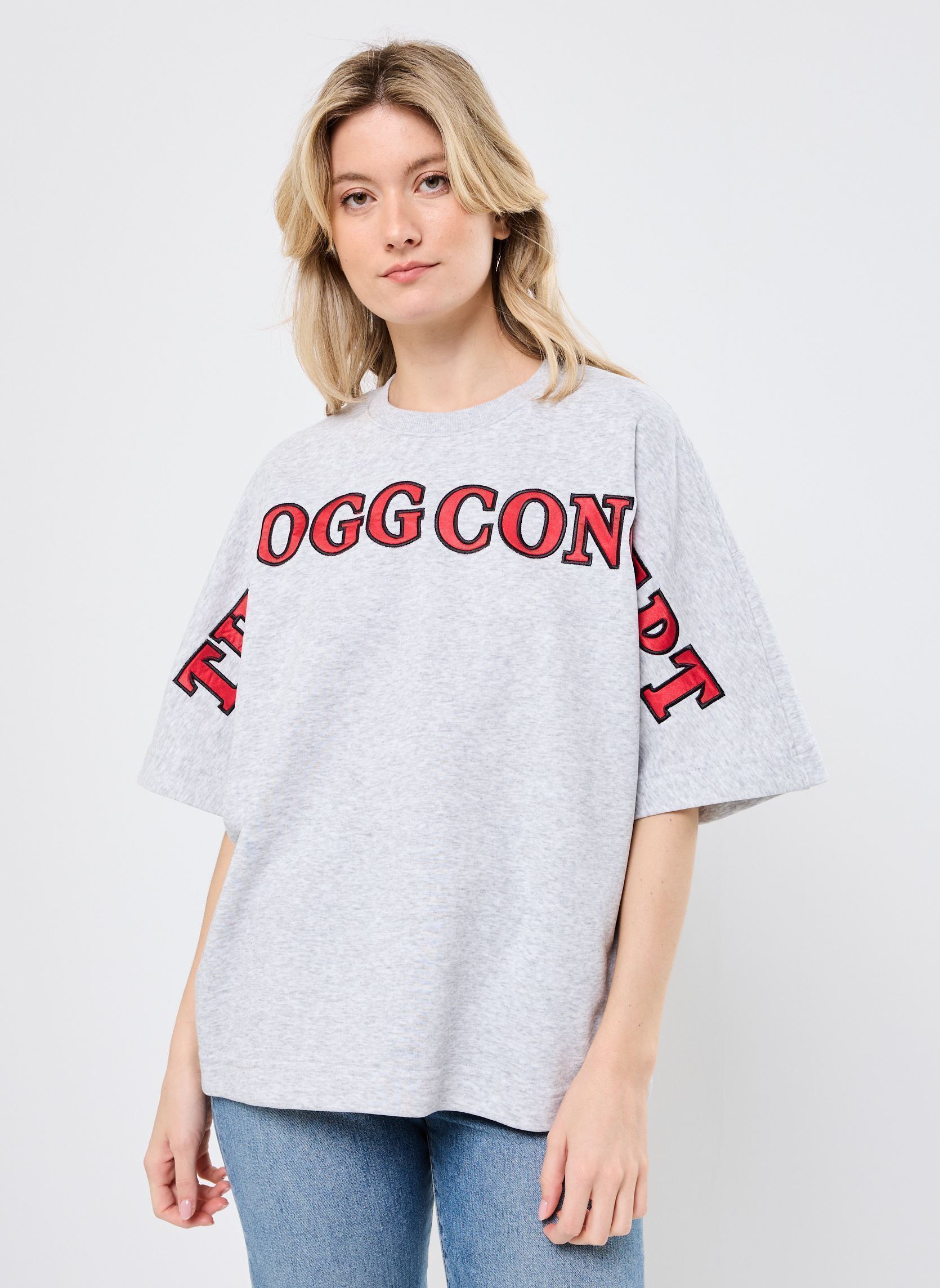 Tee-shirts manches courtes JCSAJA SS EMB. SWEAT femme gris The Jogg Concept Tee-shirts manches courtes JCSAJA SS EMB. SWEAT femme gris LIGTH GREY MELANGE MIX