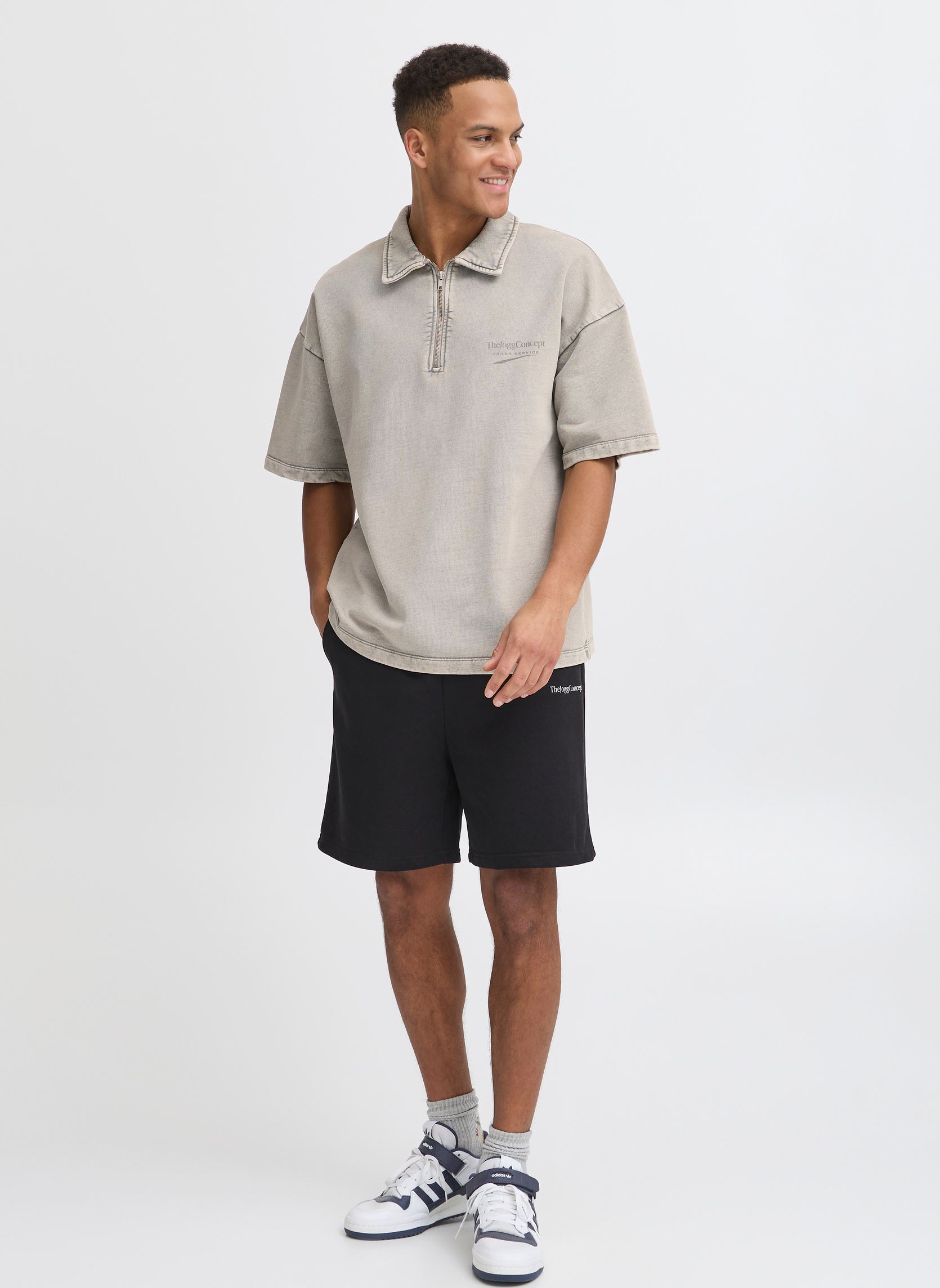 Kurzarm-Poloshirts JCMRUBI SS COLLAR SWEAT herren grau The Jogg Concept Kurzarm-Poloshirts JCMRUBI SS COLLAR SWEAT herren grau GRIFFIN