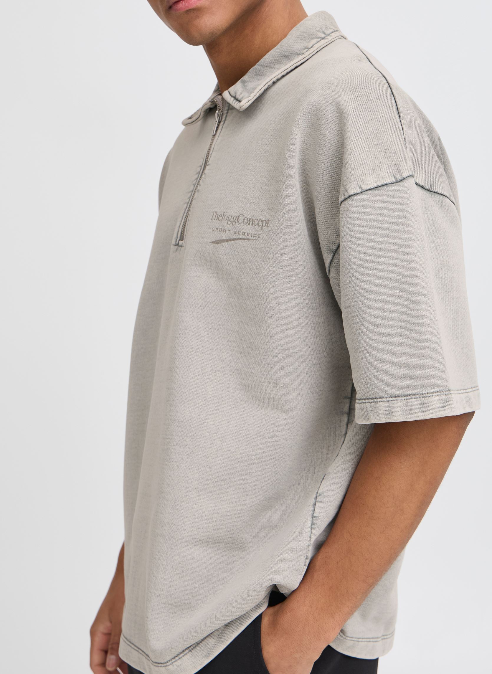 Kurzarm-Poloshirts JCMRUBI SS COLLAR SWEAT herren grau The Jogg Concept Kurzarm-Poloshirts JCMRUBI SS COLLAR SWEAT herren grau GRIFFIN