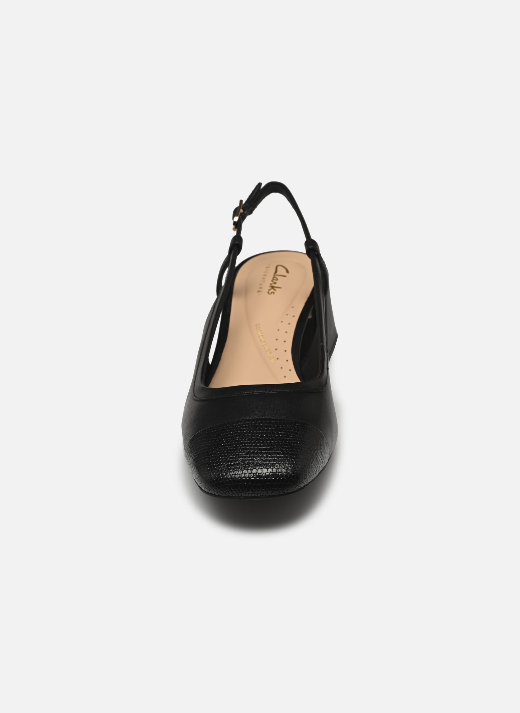 Klassieke ballerina's Nyta45 Sling dames zwart Clarks Klassieke ballerina's Nyta45 Sling dames zwart BLACK COMBI LEA