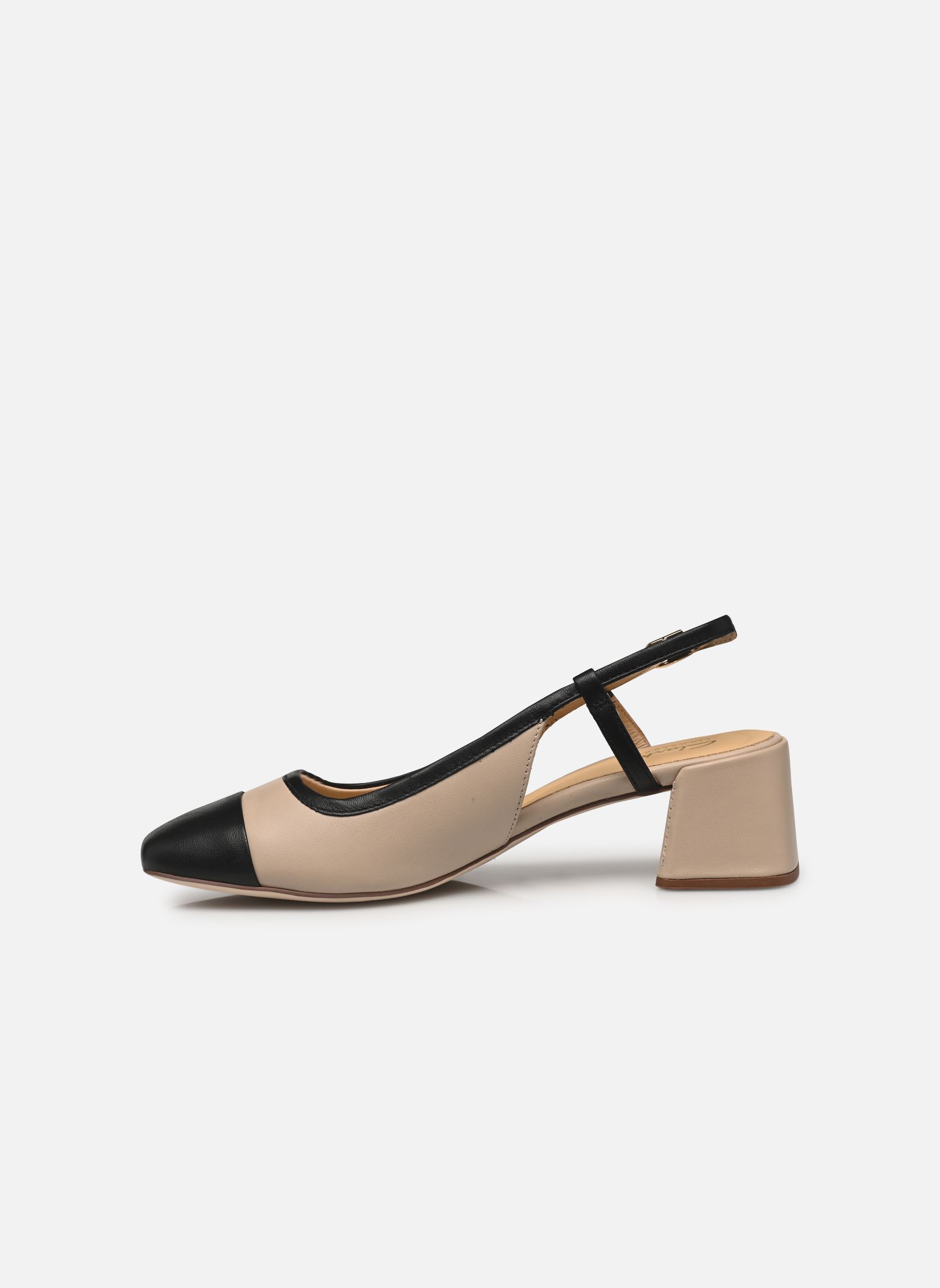 Klassieke ballerina's Nyta45 Sling dames beige Clarks Klassieke ballerina's Nyta45 Sling dames beige SAND COMBI LEA