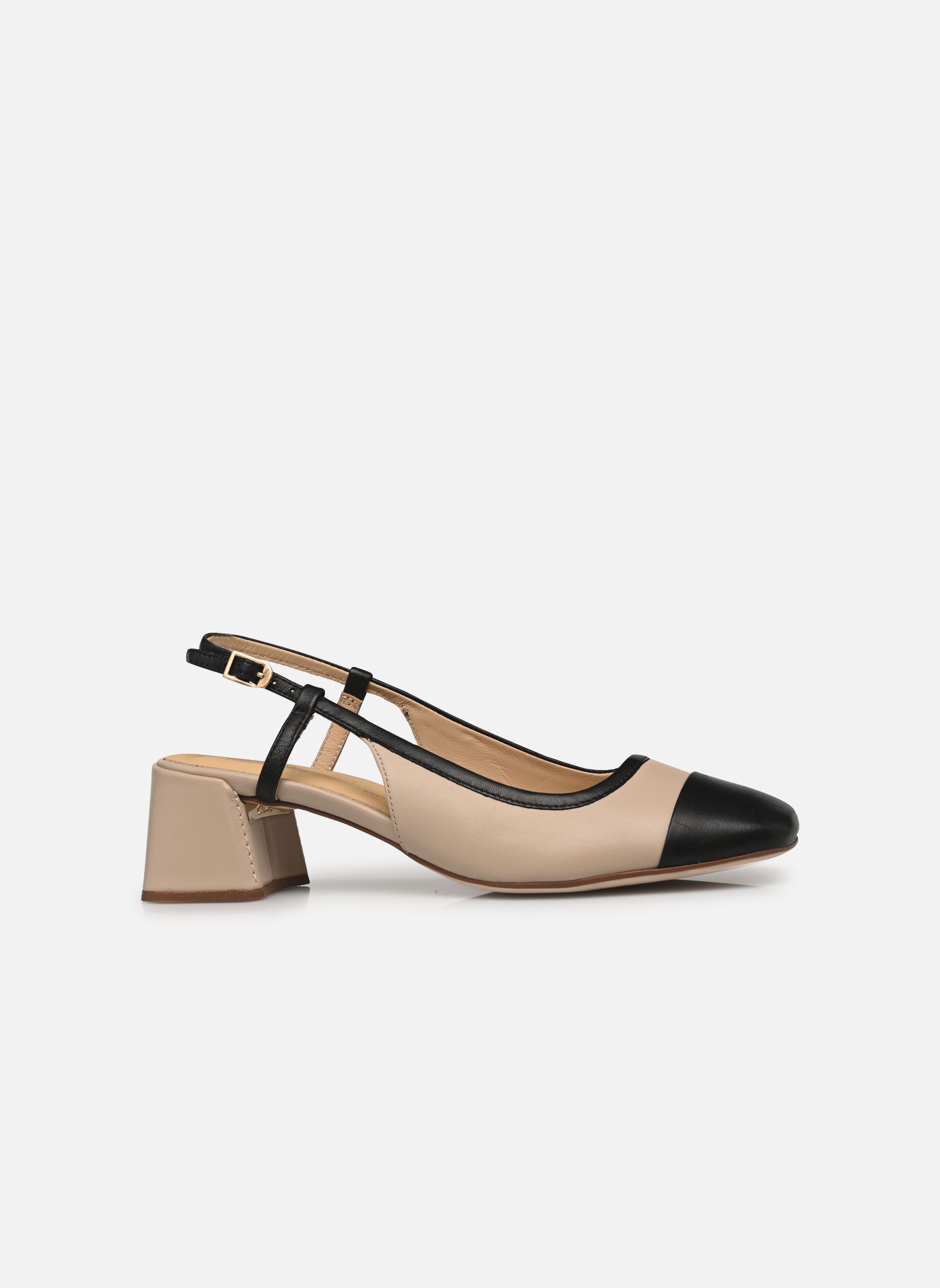 Klassieke ballerina's Nyta45 Sling dames beige Clarks Klassieke ballerina's Nyta45 Sling dames beige SAND COMBI LEA