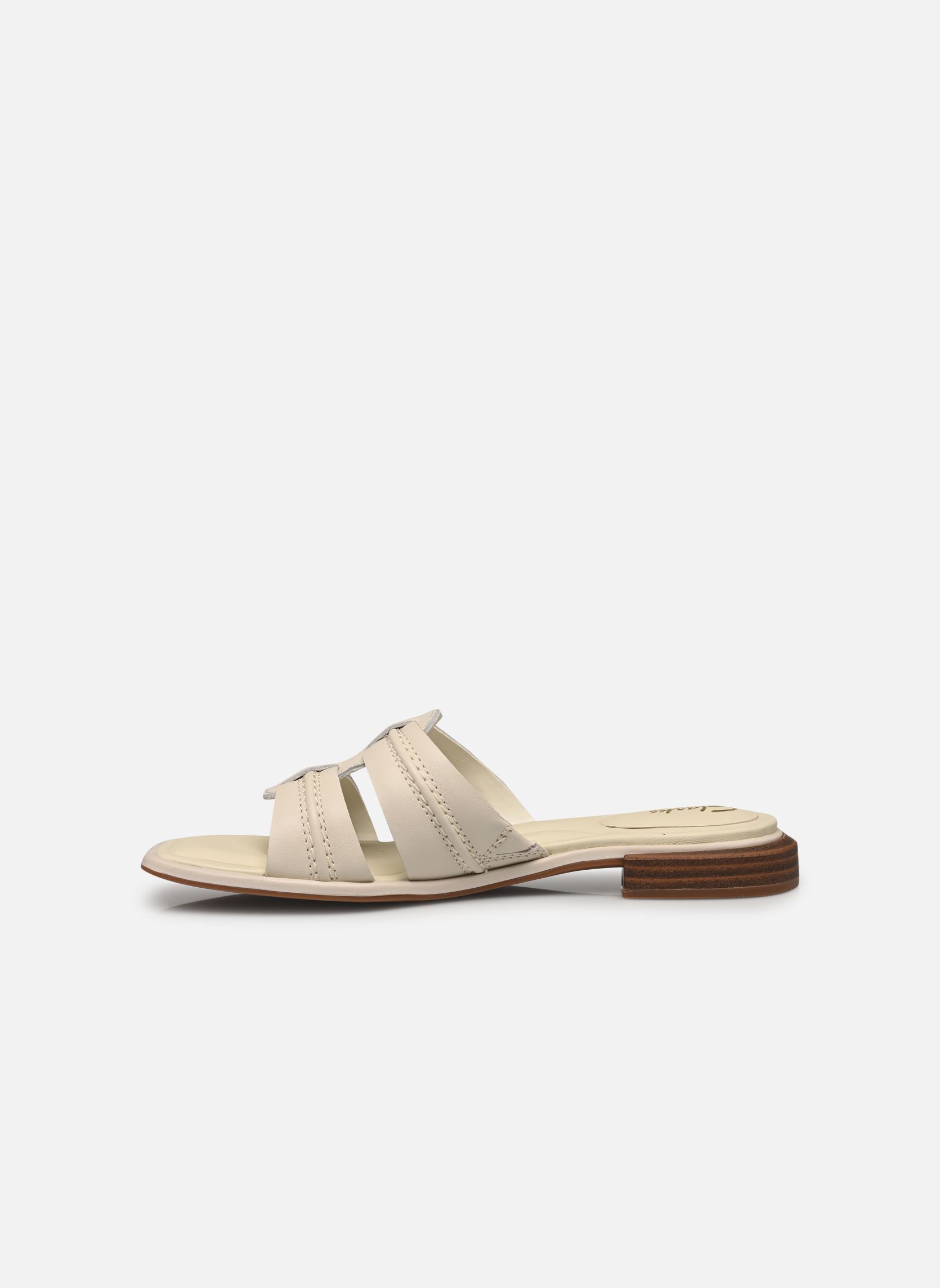 Sandales plates Ariany Mule femme beige Clarks Sandales plates Ariany Mule femme beige CREAM LEATHER