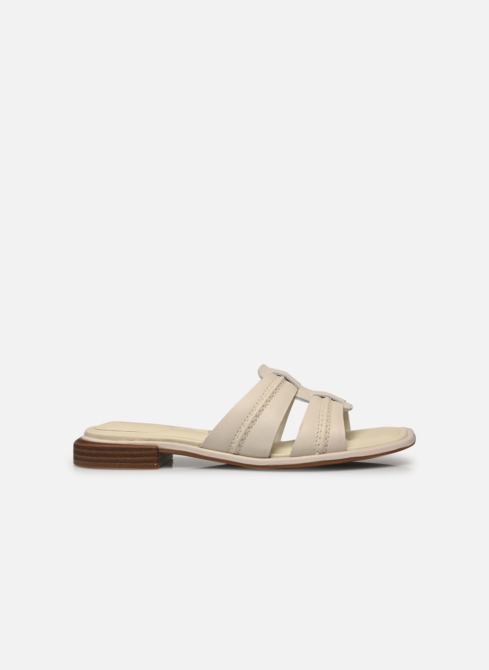 Sandales plates Ariany Mule femme beige Clarks Sandales plates Ariany Mule femme beige CREAM LEATHER