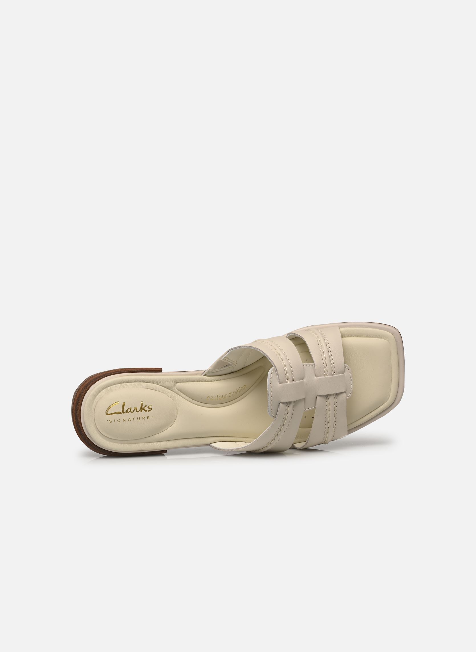 Sandales plates Ariany Mule femme beige Clarks Sandales plates Ariany Mule femme beige CREAM LEATHER