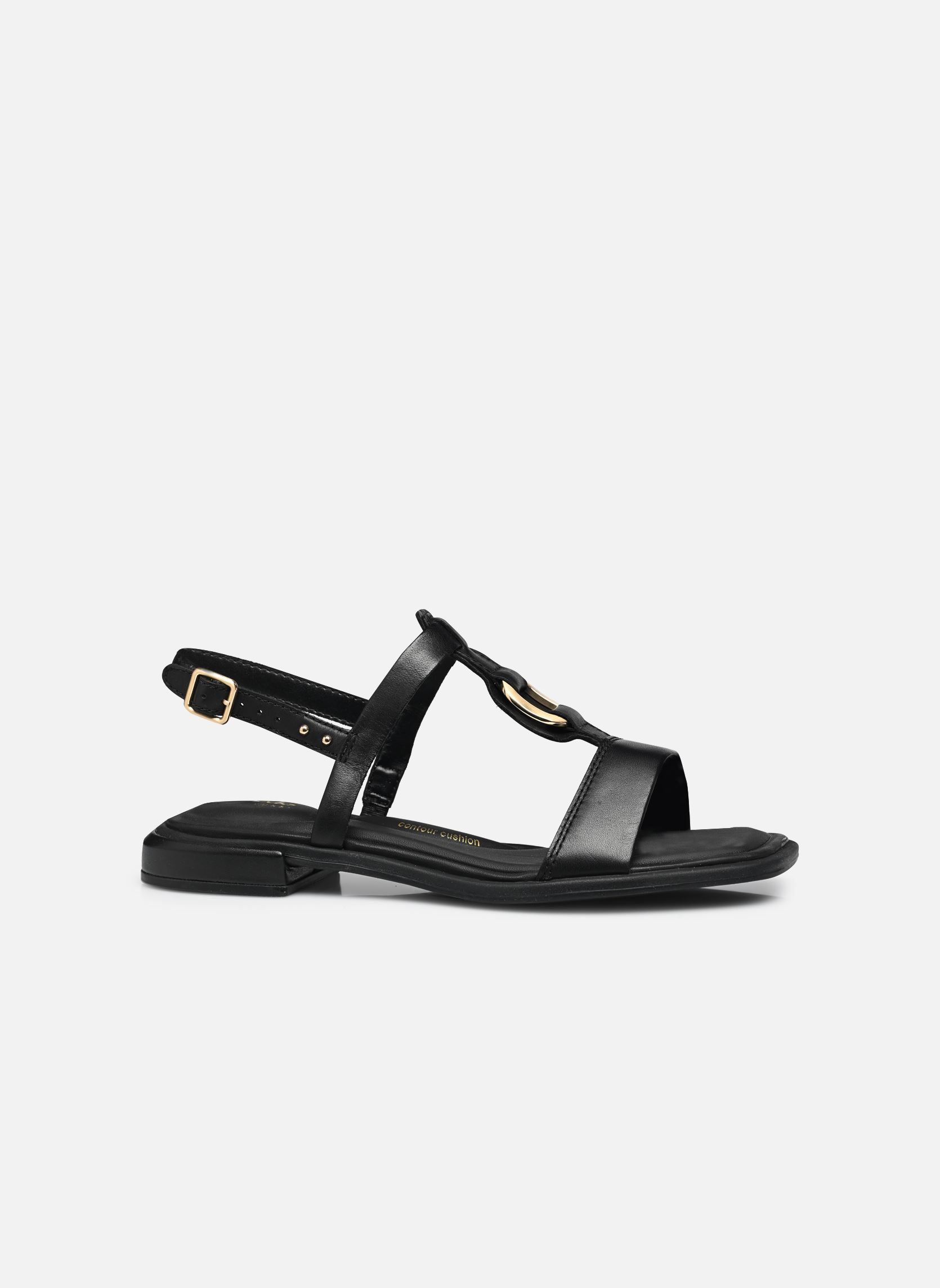 Platte sandalen Ariany Sling dames zwart Clarks Platte sandalen Ariany Sling dames zwart BLACK LEATHER
