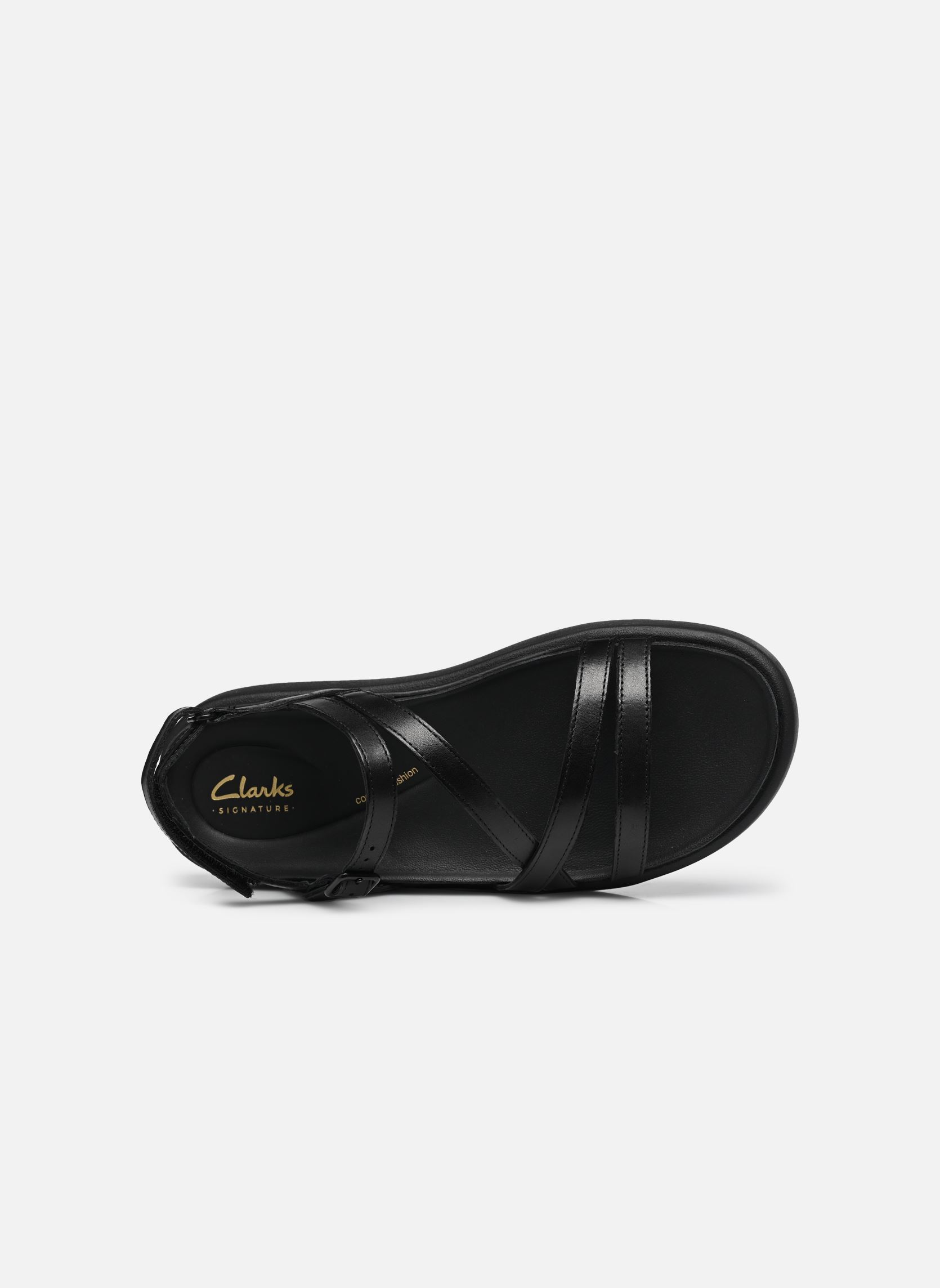 Sandales plates Aristella Rose femme noir Clarks Sandales plates Aristella Rose femme noir BLACK LEATHER