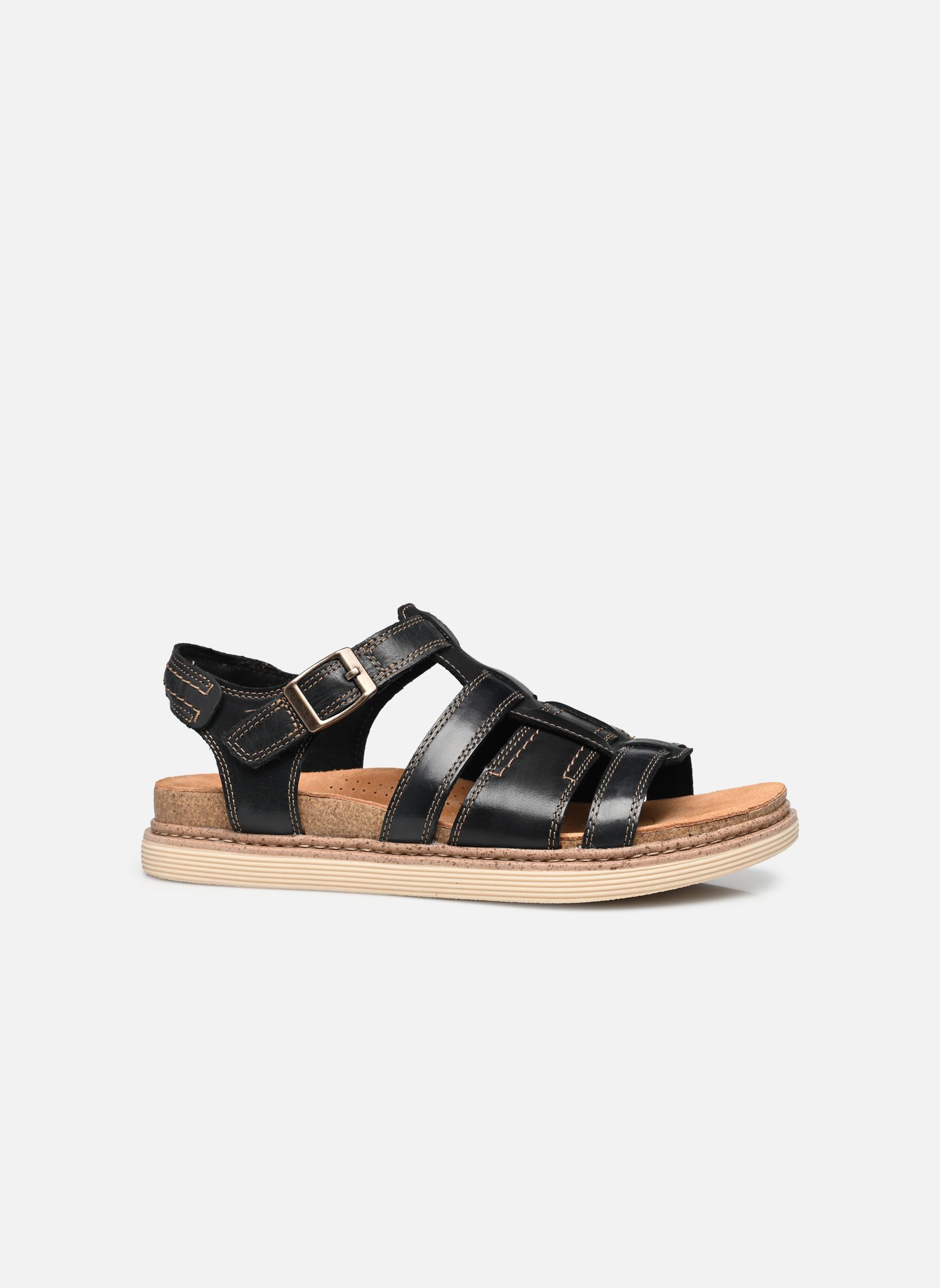 Sandales plates Arwell Sun femme noir Clarks Sandales plates Arwell Sun femme noir BLACK LEATHER