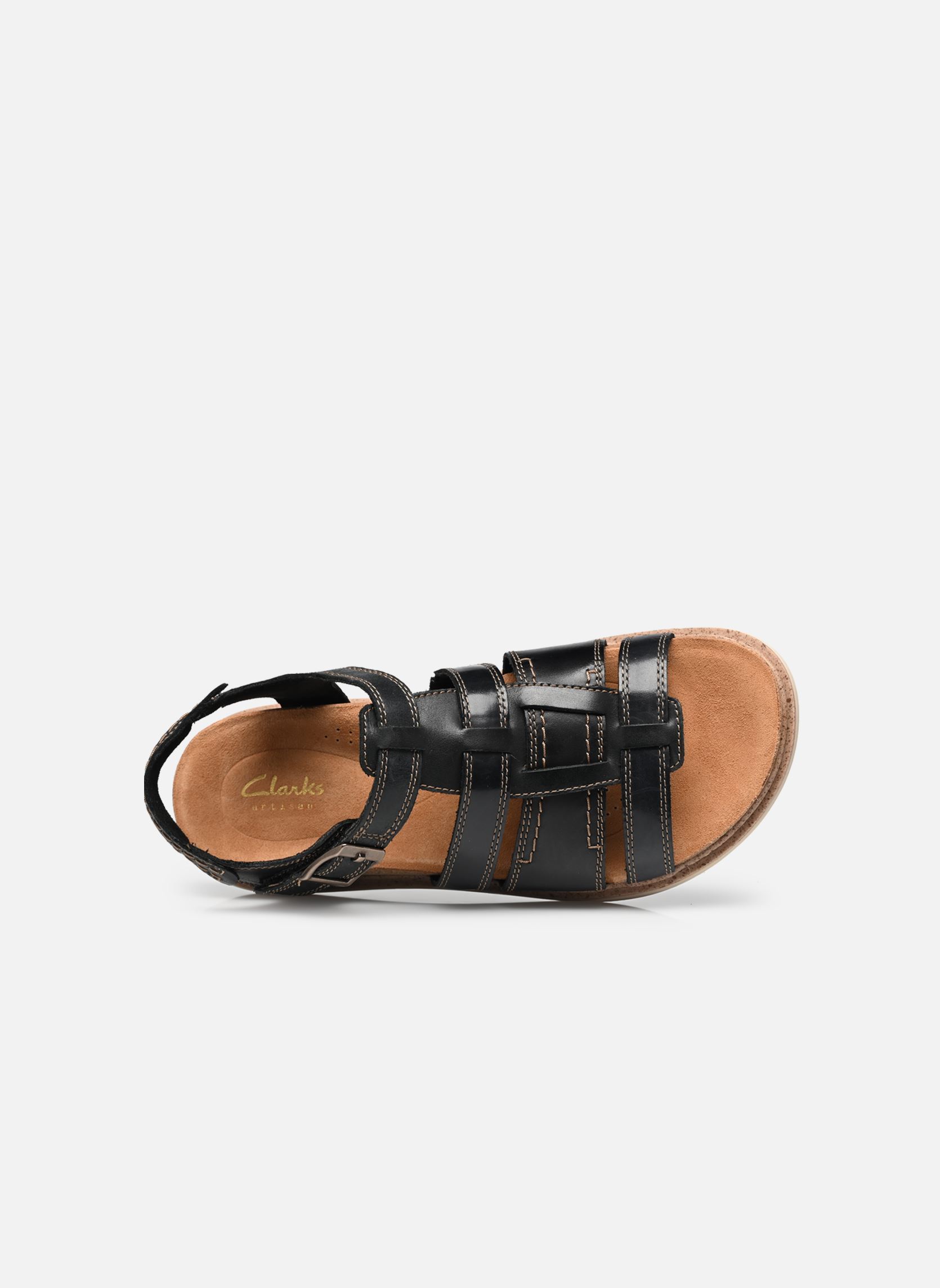 Sandales plates Arwell Sun femme noir Clarks Sandales plates Arwell Sun femme noir BLACK LEATHER
