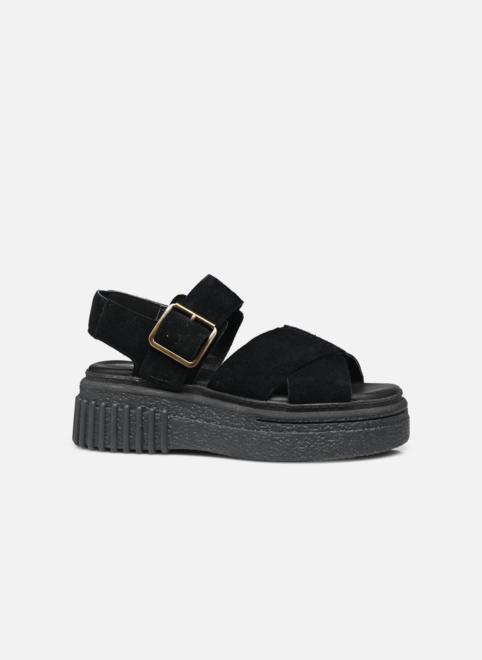 Sandales plates Evamar Wish femme noir Clarks Sandales plates Evamar Wish femme noir BLACK SDE