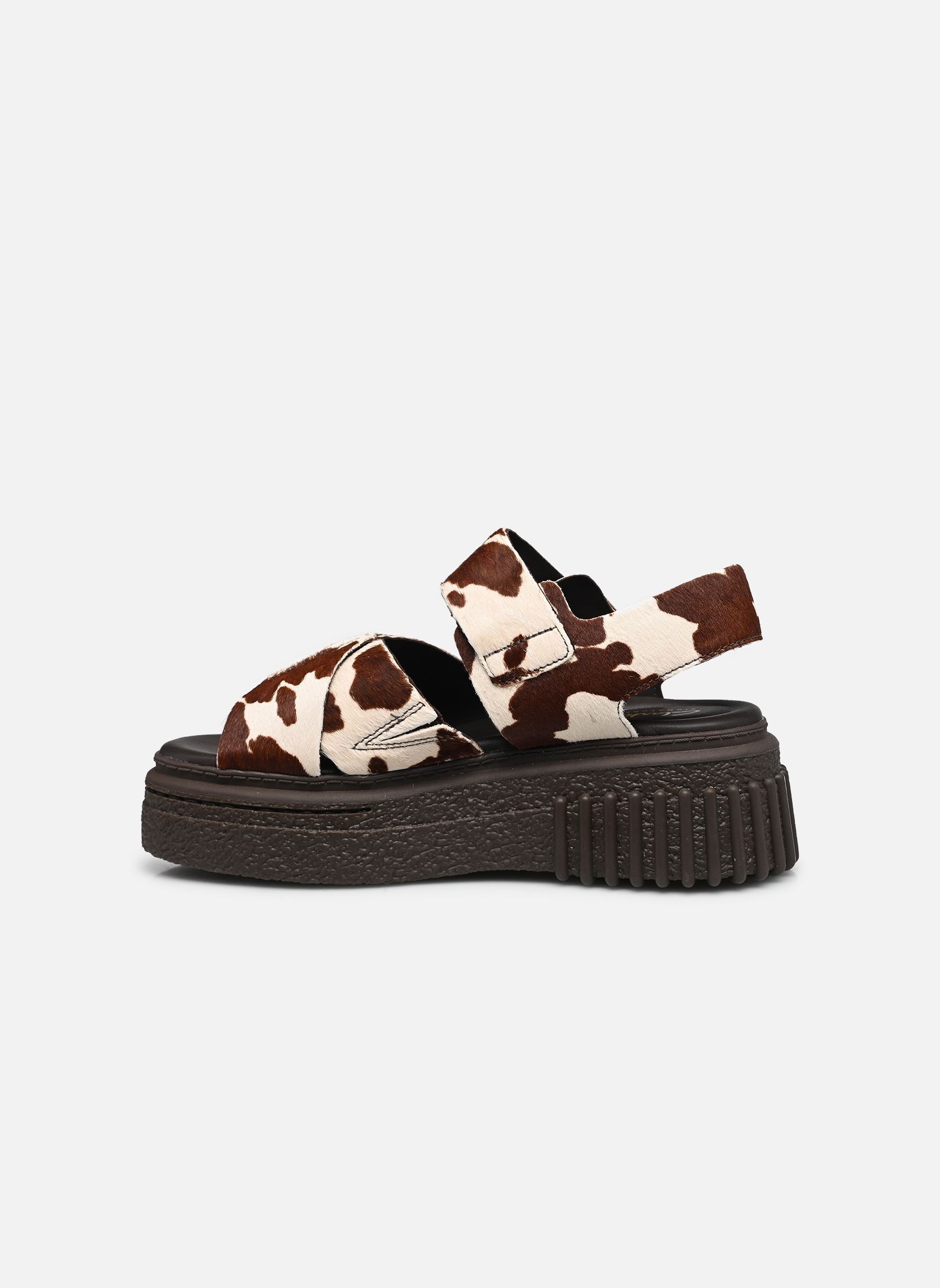 Sandales plates Evamar Wish femme blanc Clarks Sandales plates Evamar Wish femme blanc COW PRINT