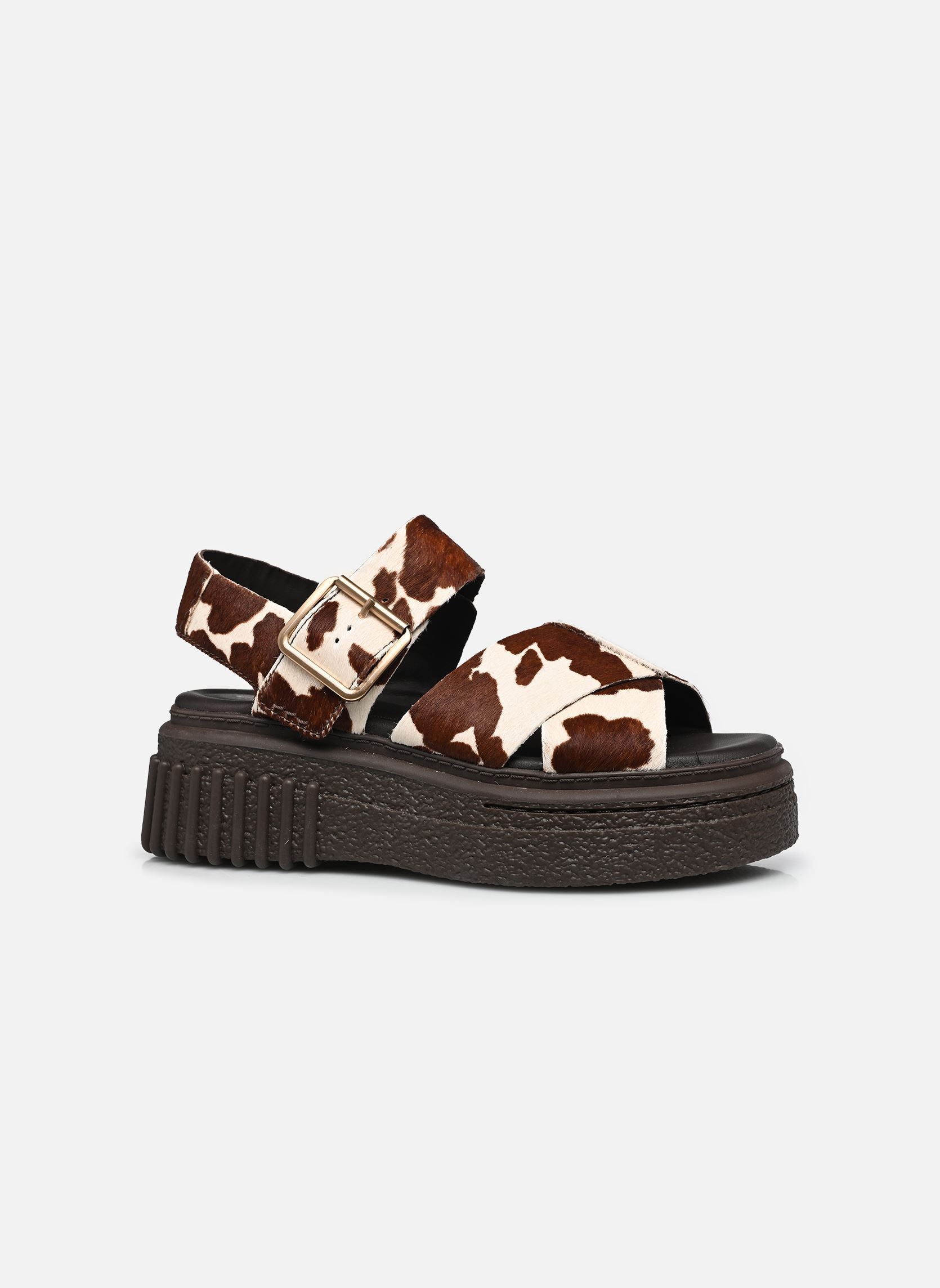 Sandales plates Evamar Wish femme blanc Clarks Sandales plates Evamar Wish femme blanc COW PRINT