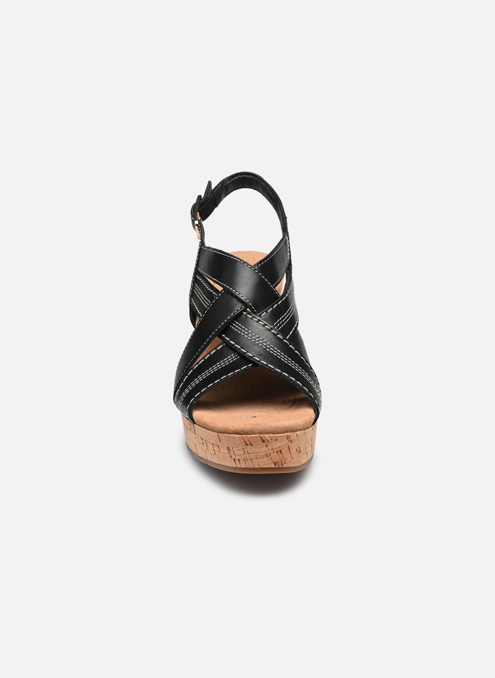 Keil- und Plateausandalen Sabina Sling damen schwarz Clarks Keil- und Plateausandalen Sabina Sling damen schwarz BLACK/BLACK