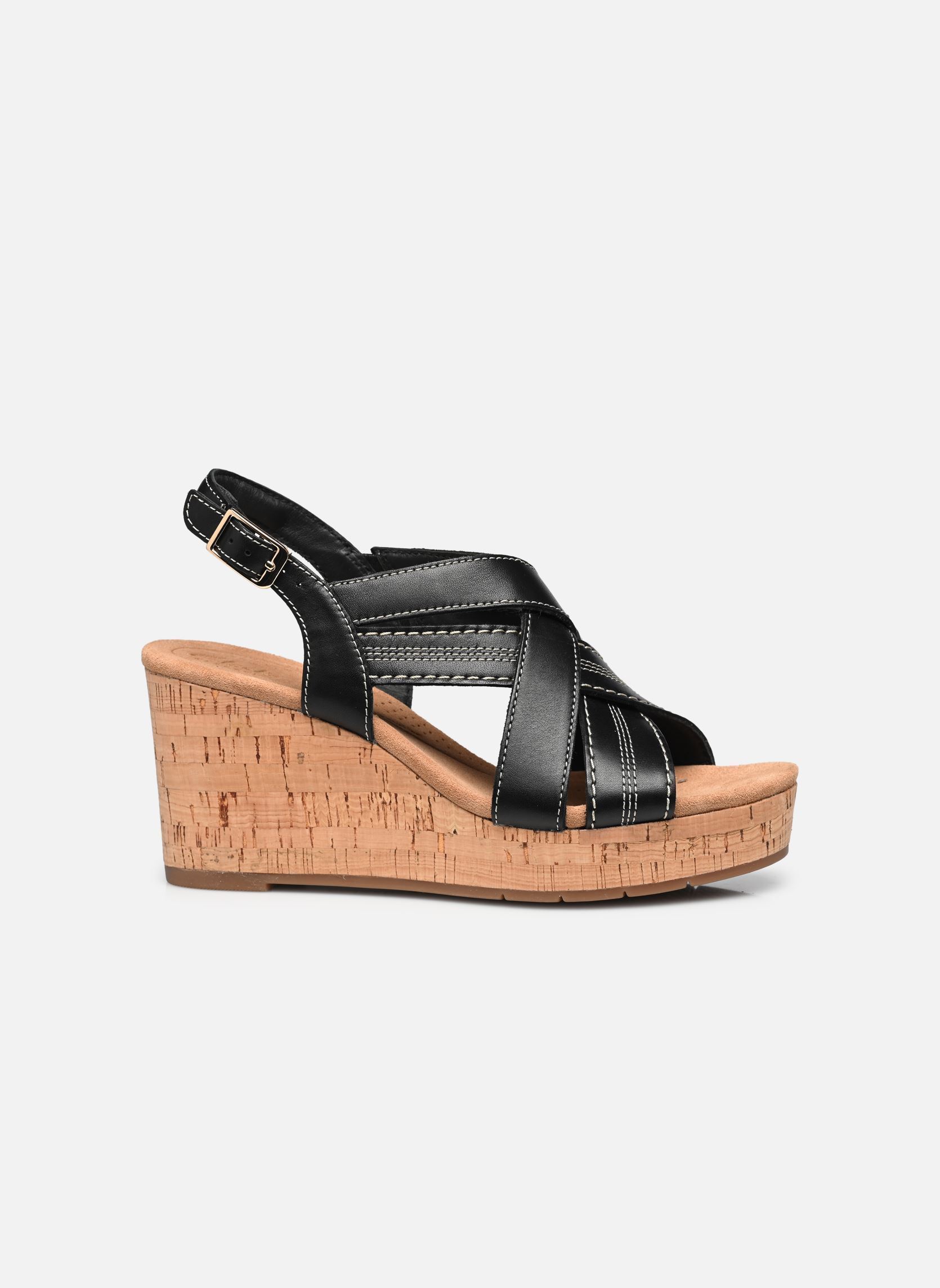 Keil- und Plateausandalen Sabina Sling damen schwarz Clarks Keil- und Plateausandalen Sabina Sling damen schwarz BLACK/BLACK