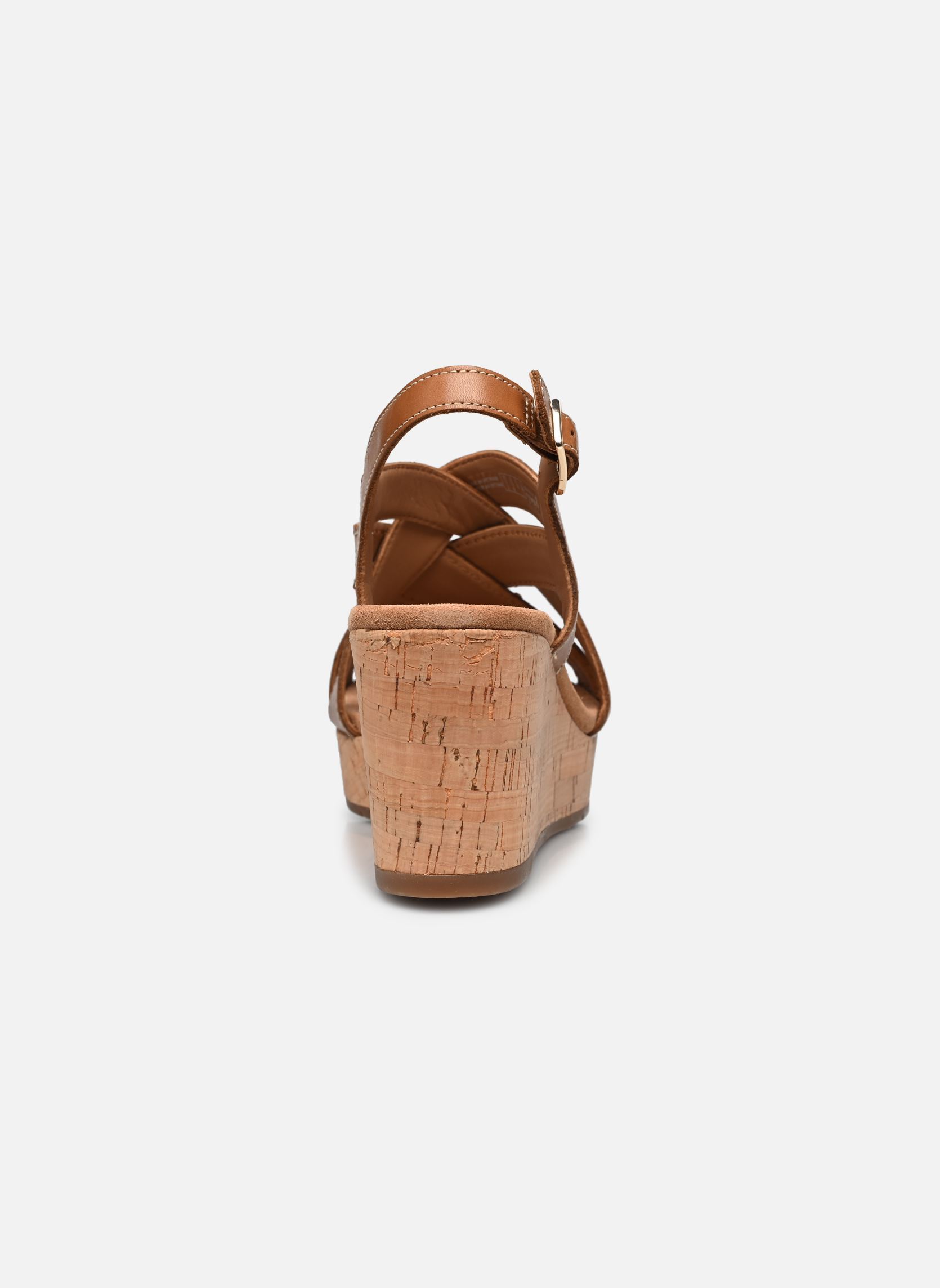 Sandales compensées et plateformes Sabina Sling femme marron Clarks Sandales compensées et plateformes Sabina Sling femme marron TAN LEATHER