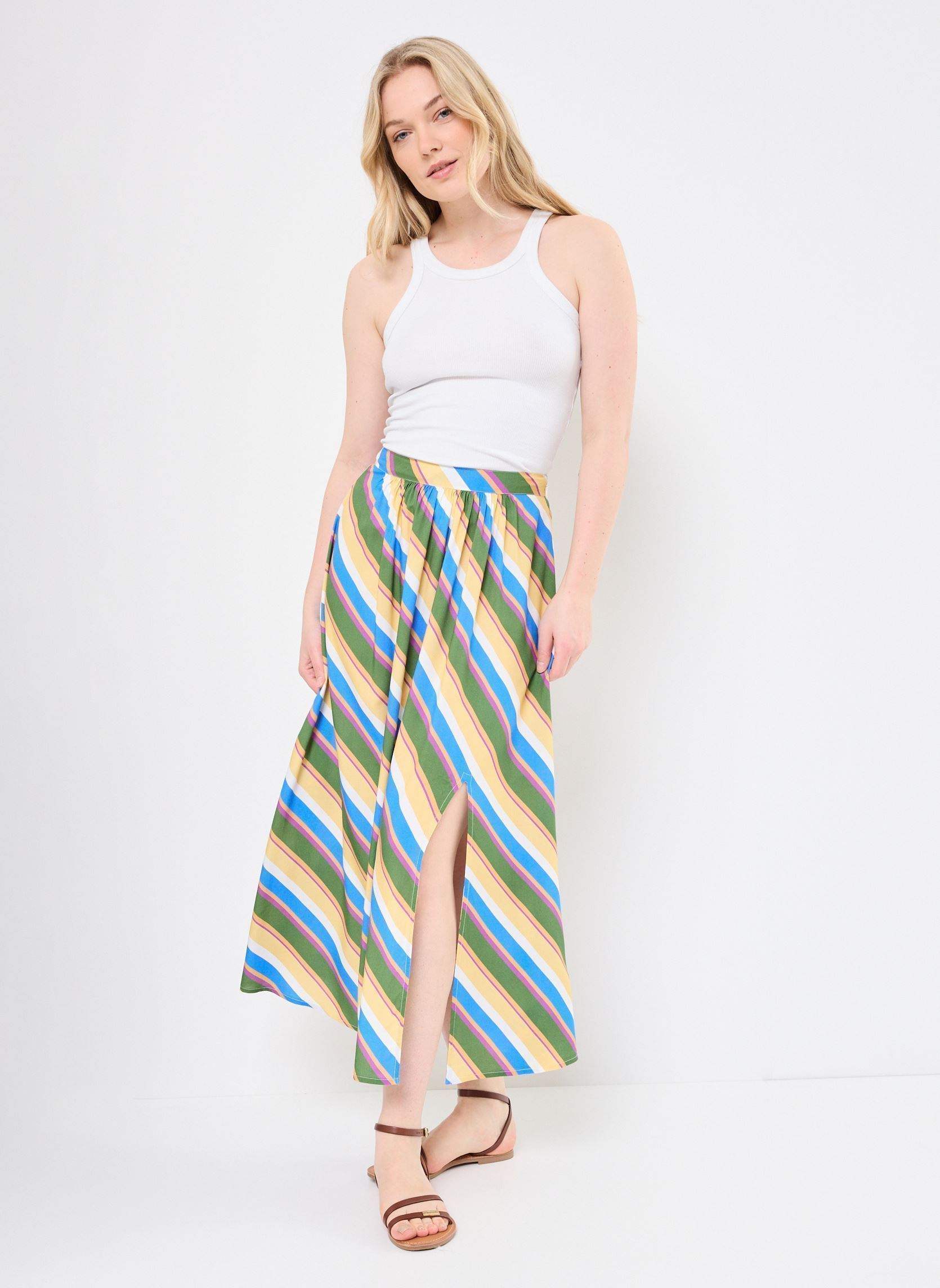 Jupes longues JOLYNA femme multicolore Jolie Jolie Petite Mendigote Jupes longues JOLYNA femme multicolore CACTUS