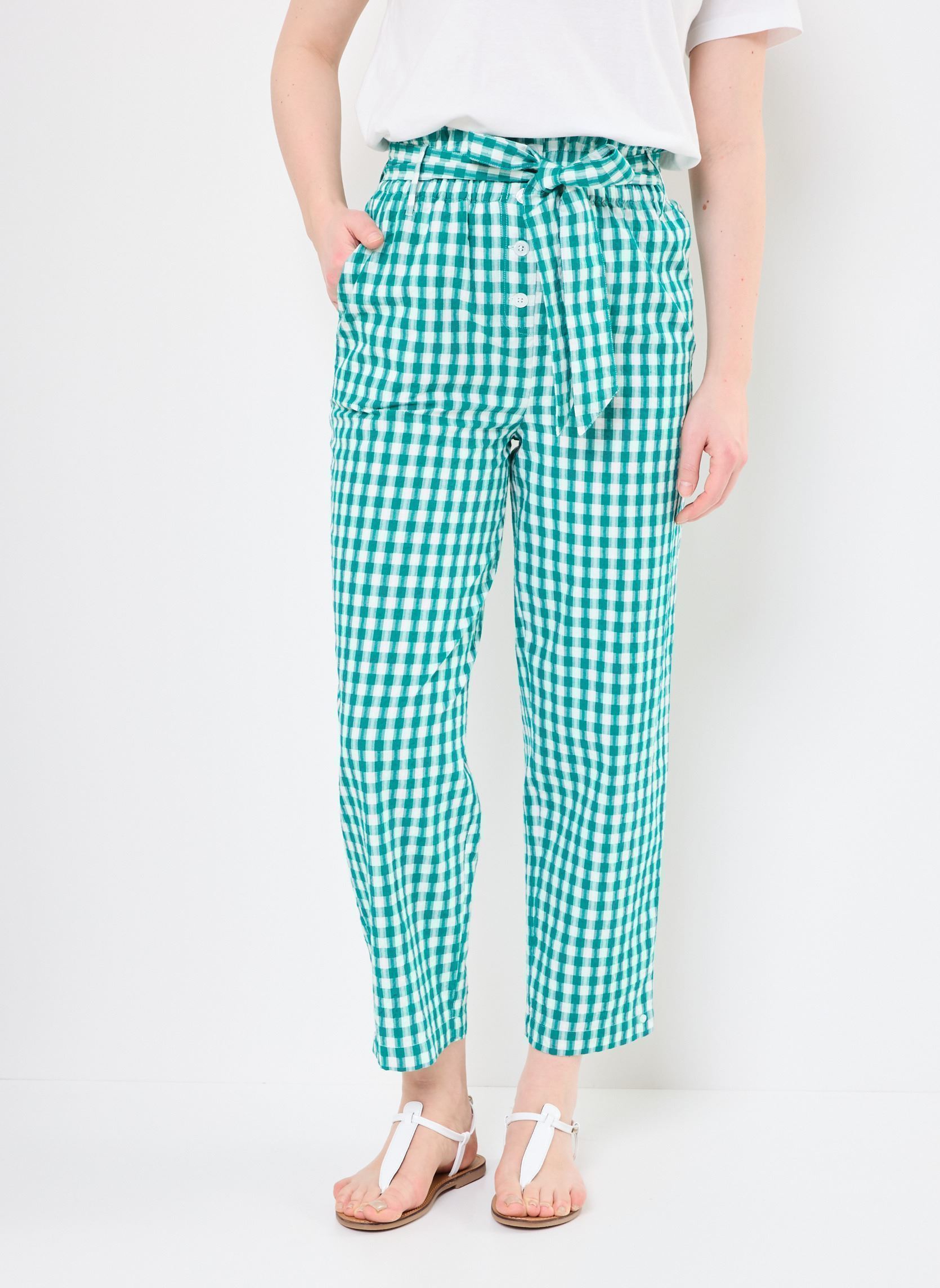 Pantalons droit PIERRE femme bleu Jolie Jolie Petite Mendigote Pantalons droit PIERRE femme bleu EMERAUDE