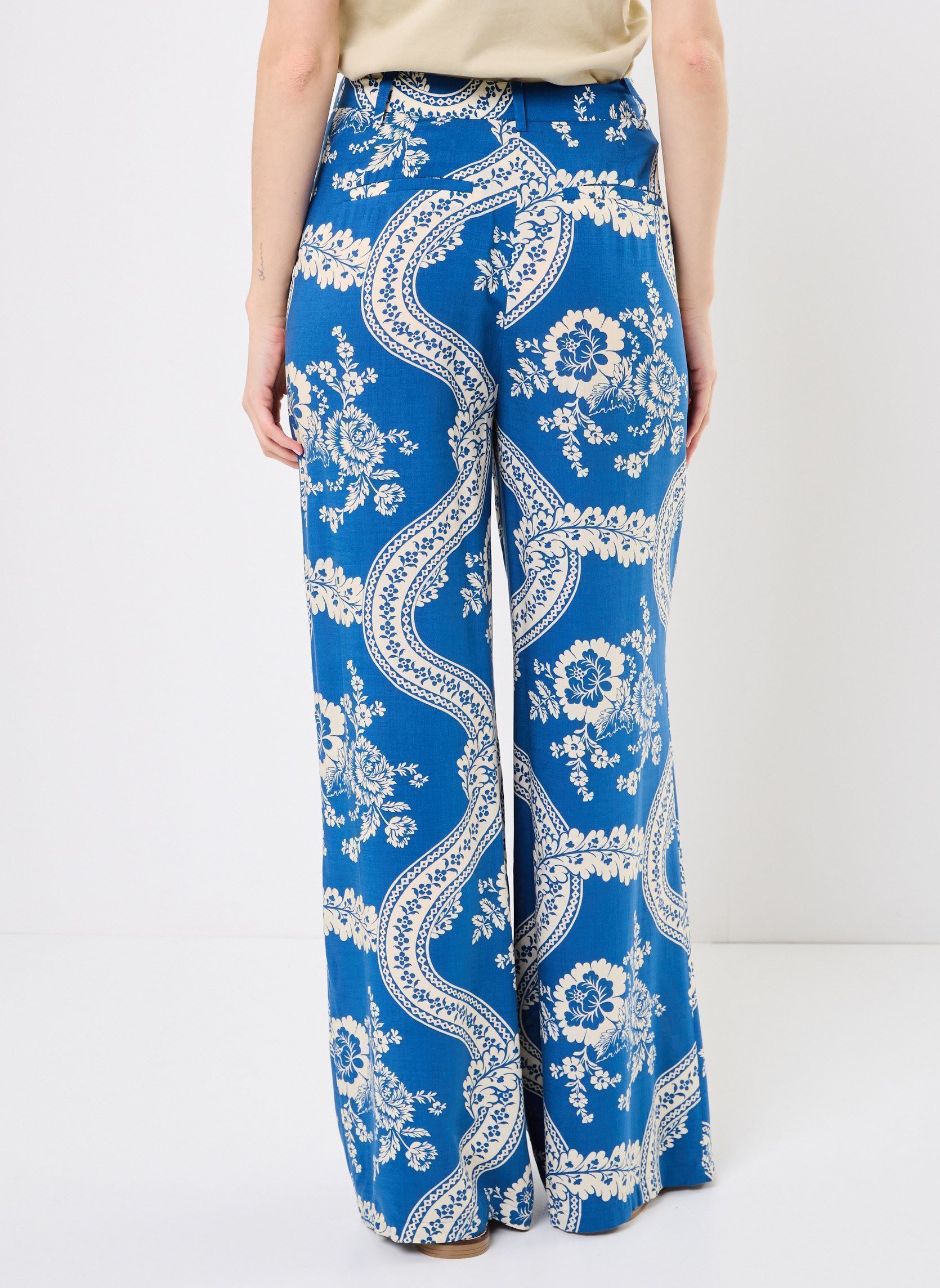 Pantalons droit PIERRE femme bleu Jolie Jolie Petite Mendigote Pantalons droit PIERRE femme bleu LAC