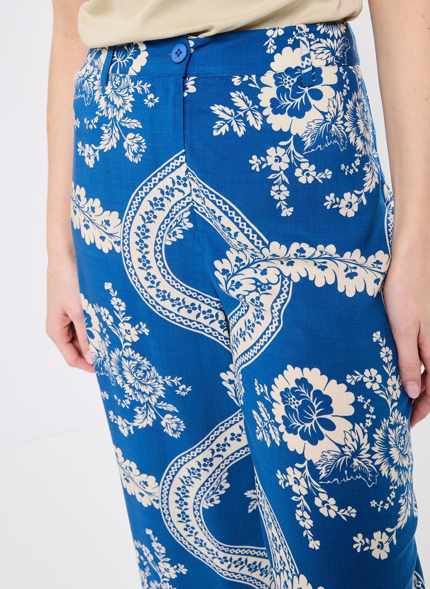 Pantalons droit PIERRE femme bleu Jolie Jolie Petite Mendigote Pantalons droit PIERRE femme bleu LAC