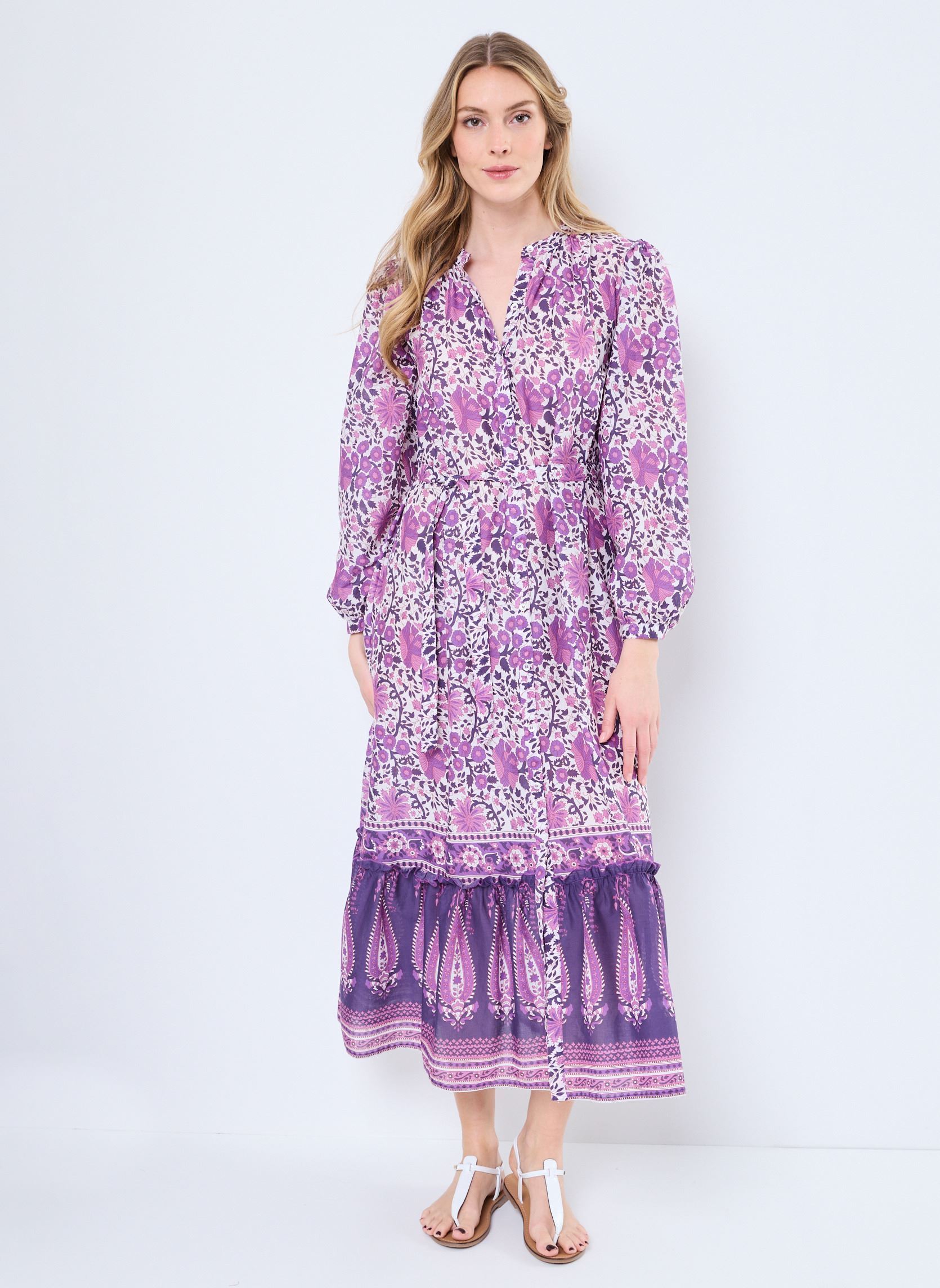 Robes longues RAMIRA femme violet Jolie Jolie Petite Mendigote Robes longues RAMIRA femme violet Jacinthe