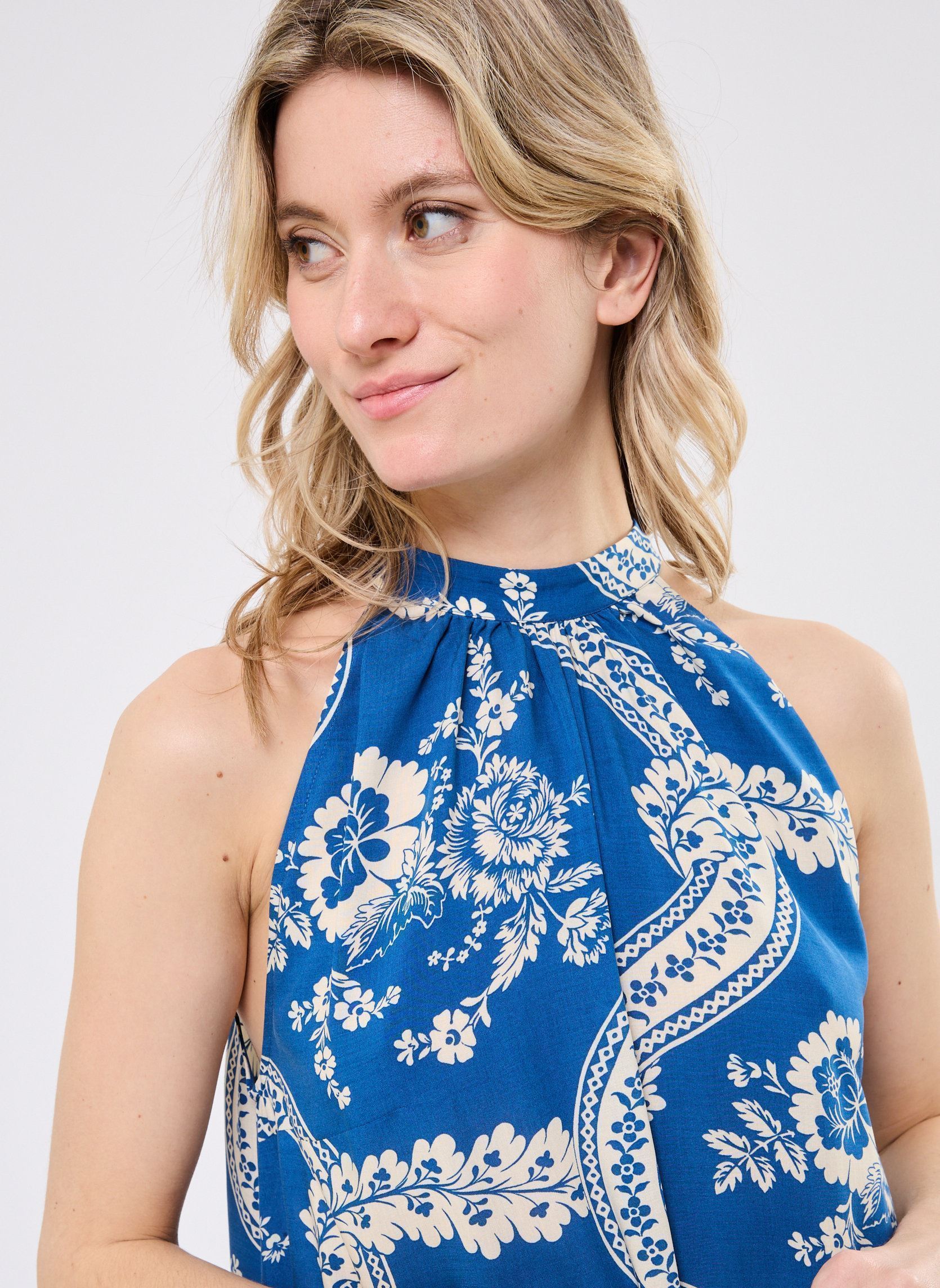 Robes longues RIYU femme bleu Jolie Jolie Petite Mendigote Robes longues RIYU femme bleu Lac