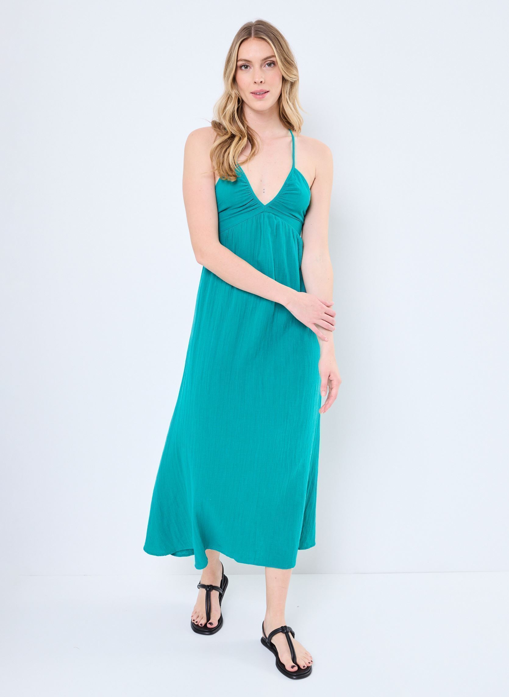 Robes longues RUDY femme bleu Jolie Jolie Petite Mendigote Robes longues RUDY femme bleu Emeraude