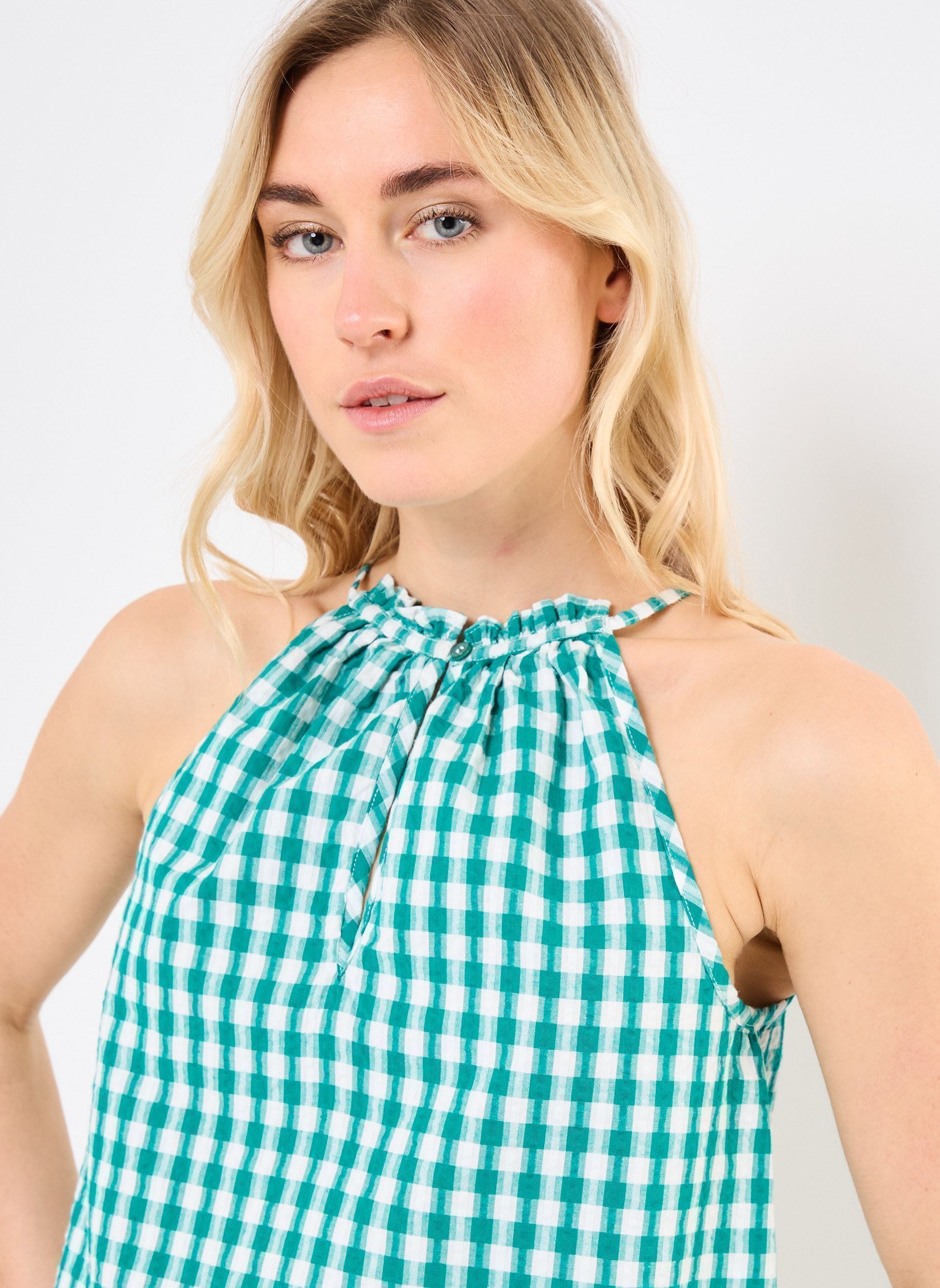 Tops TUTY femme bleu Jolie Jolie Petite Mendigote Tops TUTY femme bleu EMERAUDE