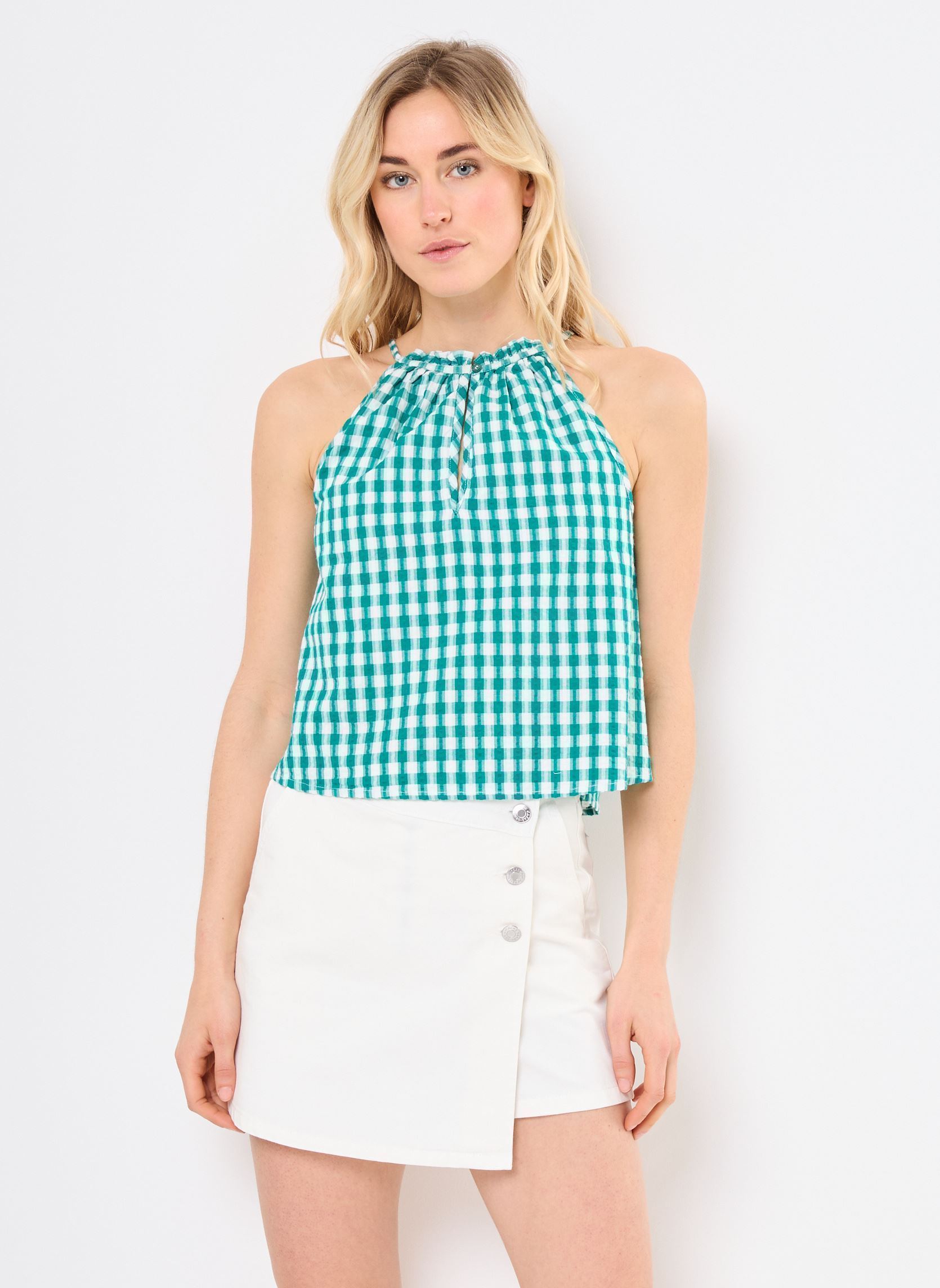 Tops TUTY femme bleu Jolie Jolie Petite Mendigote Tops TUTY femme bleu EMERAUDE