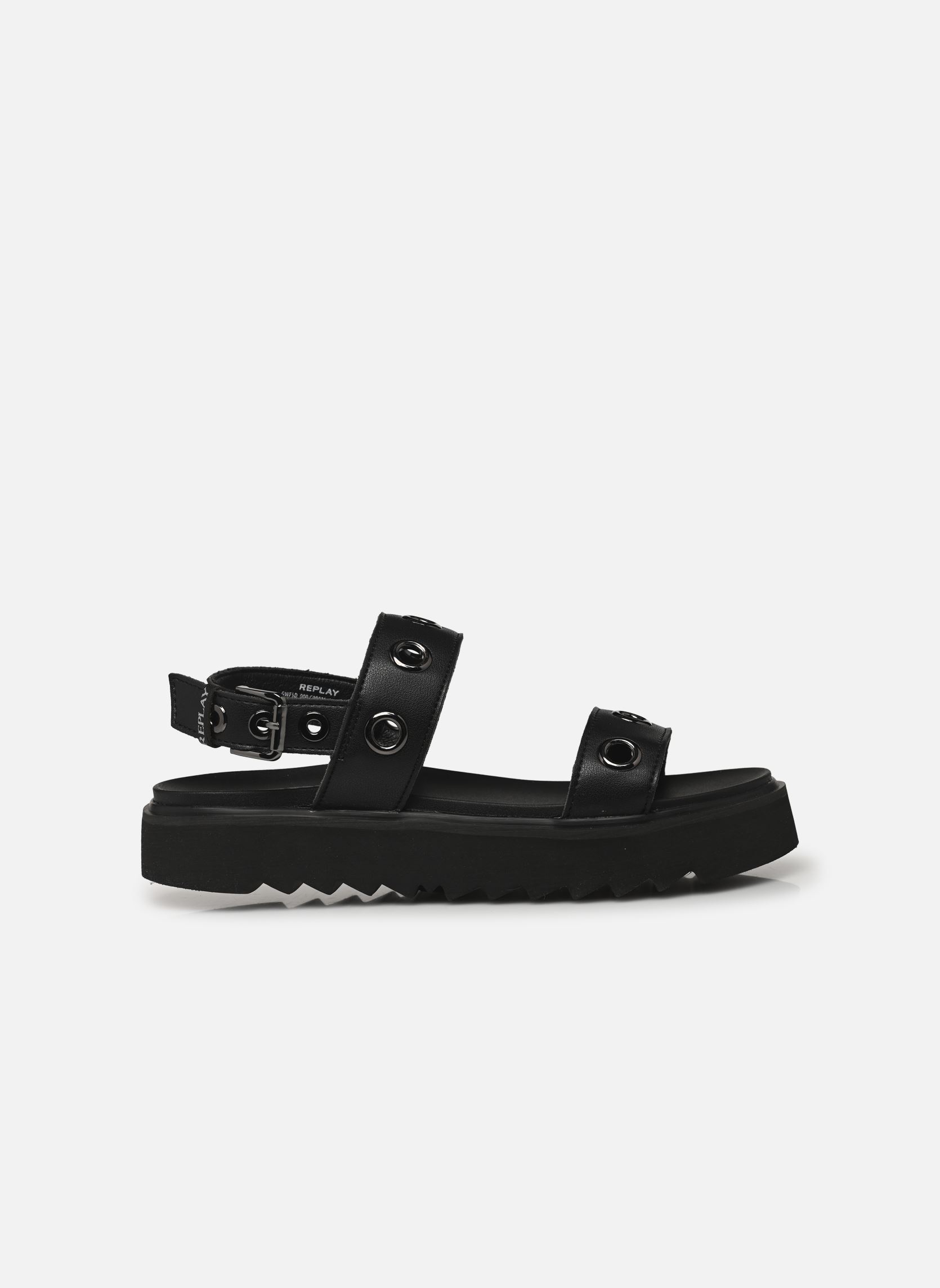 Platte sandalen Daclou dames zwart Replay Platte sandalen Daclou dames zwart Black