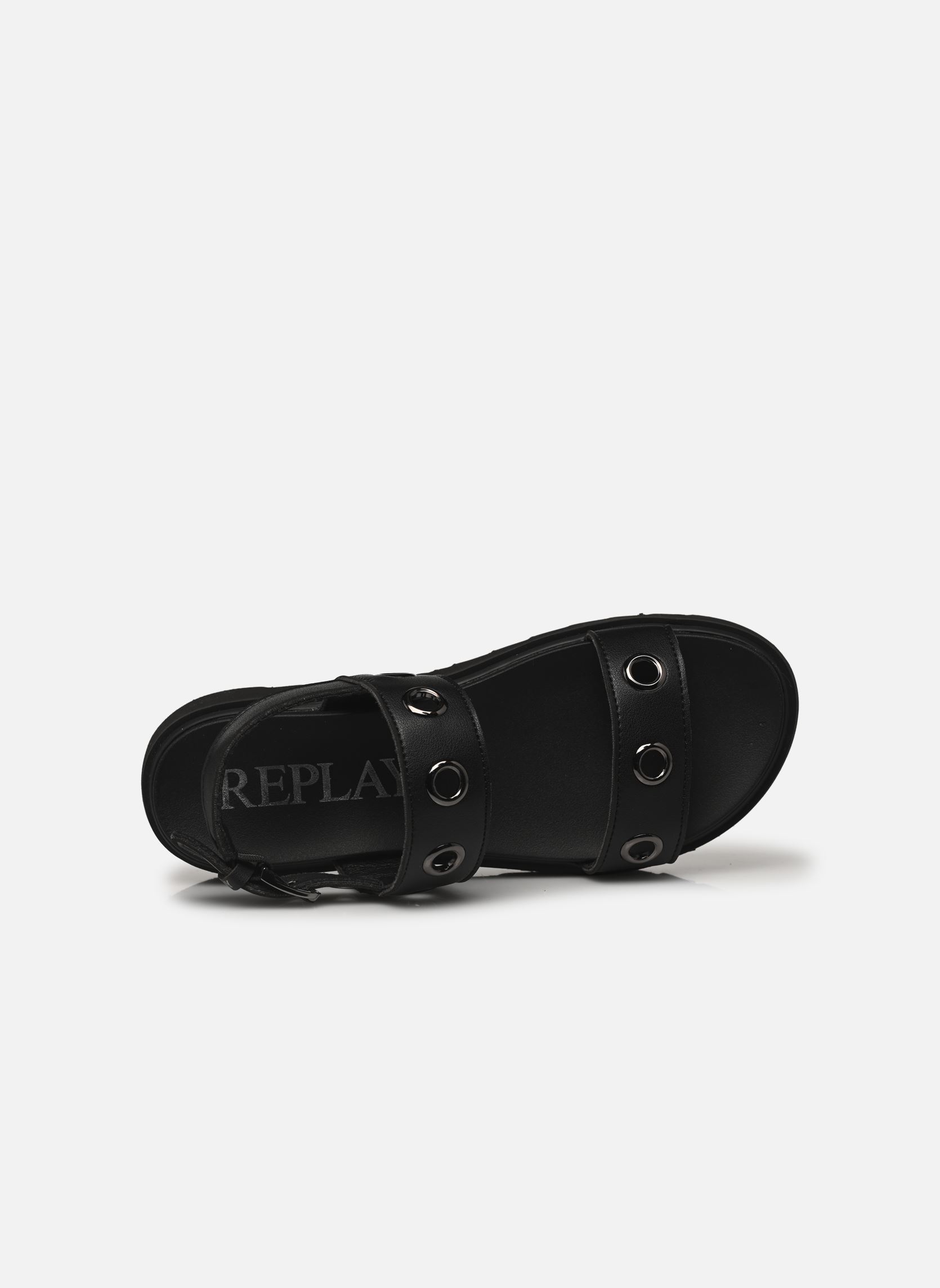 Platte sandalen Daclou dames zwart Replay Platte sandalen Daclou dames zwart Black