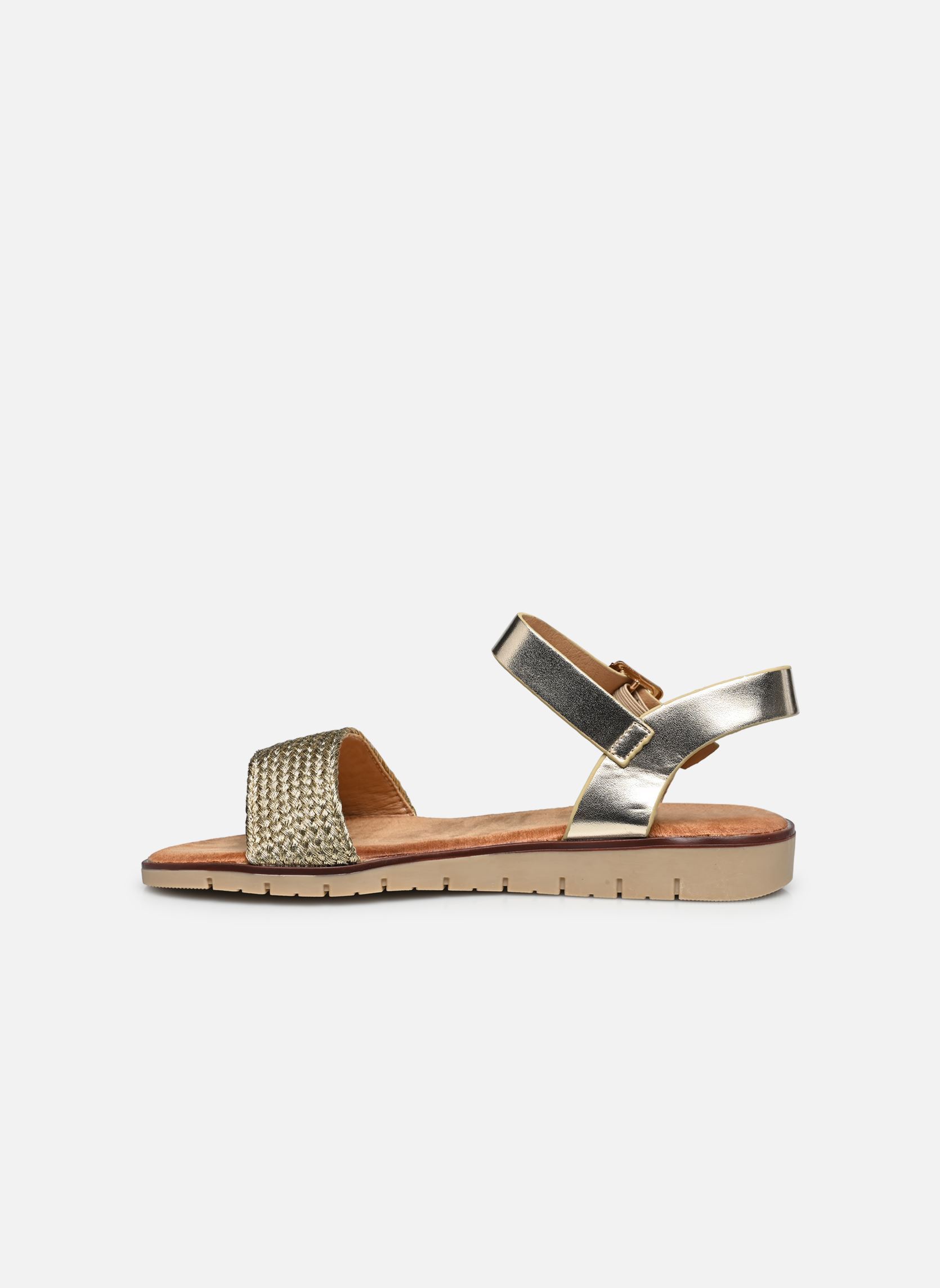 Platte sandalen LEONIE dames goud en brons LPB -LES PETITES BOMBES Platte sandalen LEONIE dames goud en brons Or