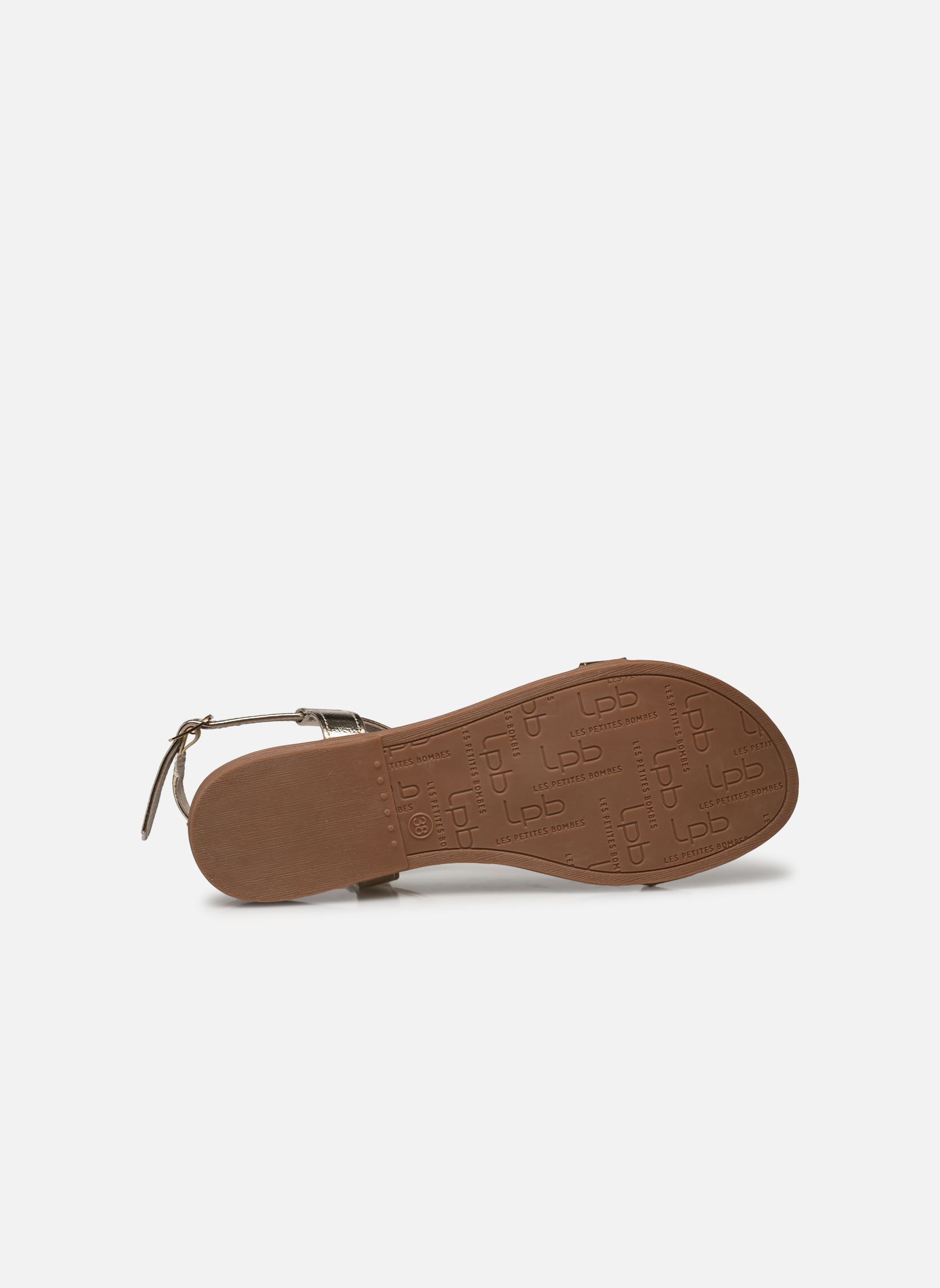 Sandales et nu-pieds LPB -LES PETITES BOMBES LIE Or et bronze vue haut