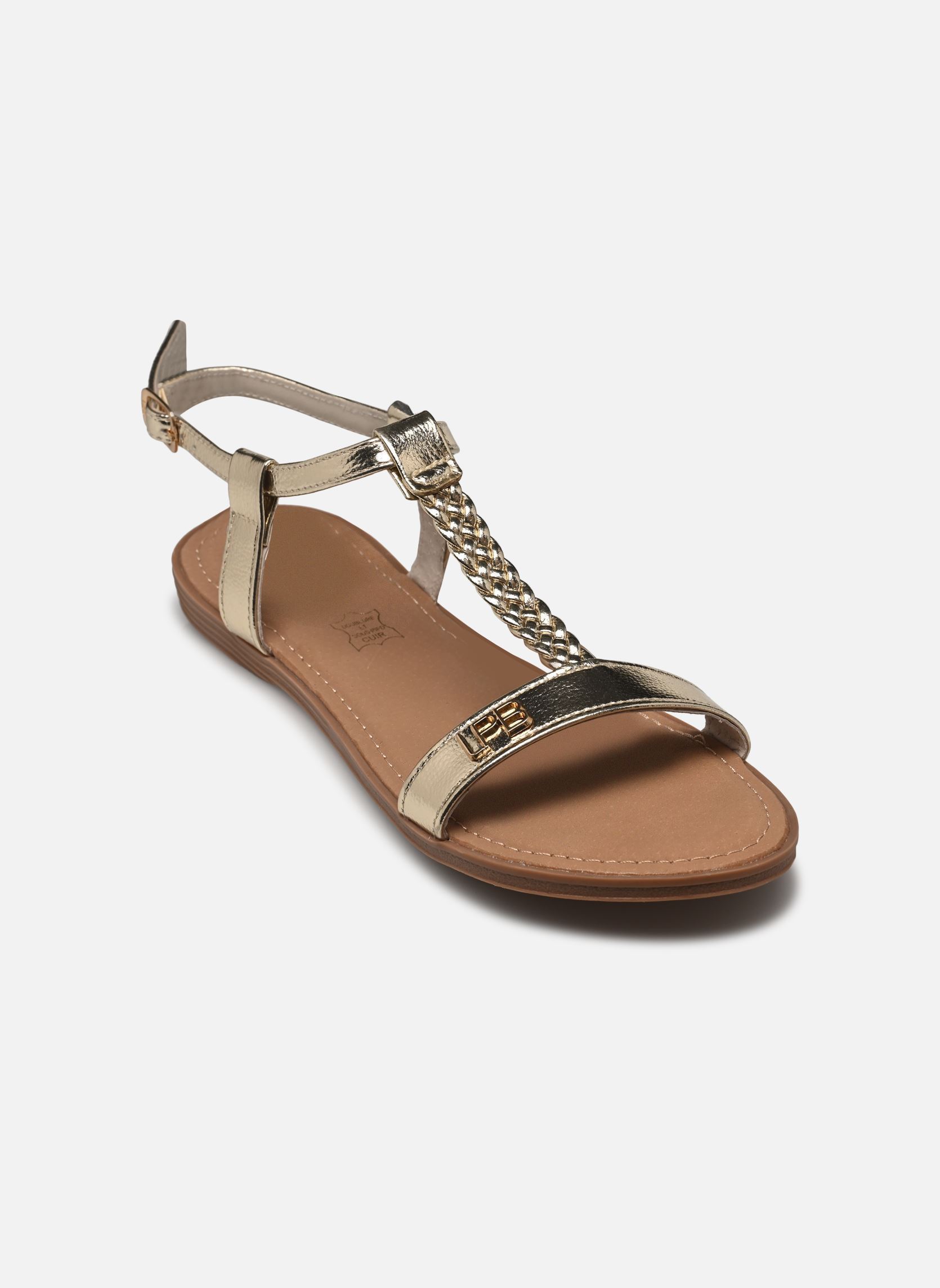 Sandalias planas LIE mujer oro y bronce LPB -LES PETITES BOMBES Sandalias planas LIE mujer oro y bronce Champagne metal