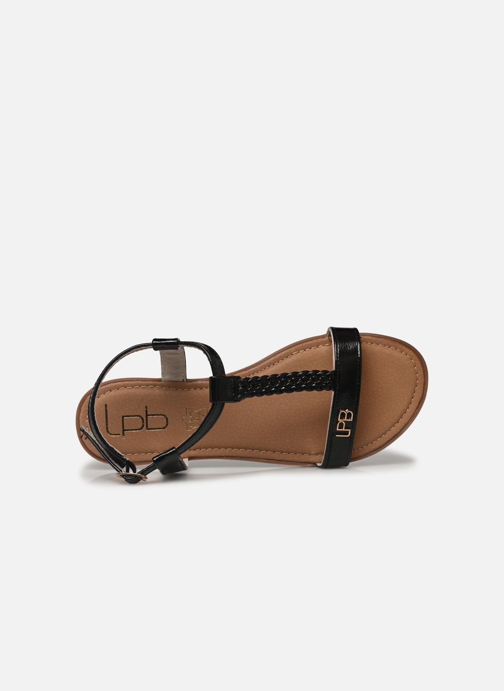 Flache Sandalen LIE damen schwarz LPB -LES PETITES BOMBES Flache Sandalen LIE damen schwarz Ebene metal