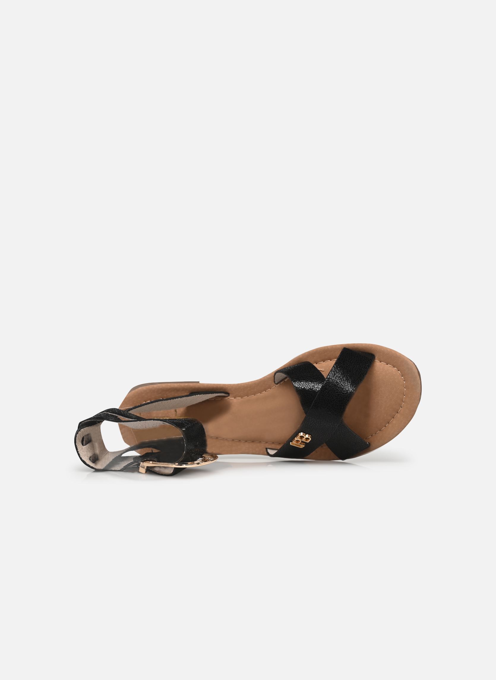 Sandalias planas LENA mujer negro LPB -LES PETITES BOMBES Sandalias planas LENA mujer negro Noir Metal