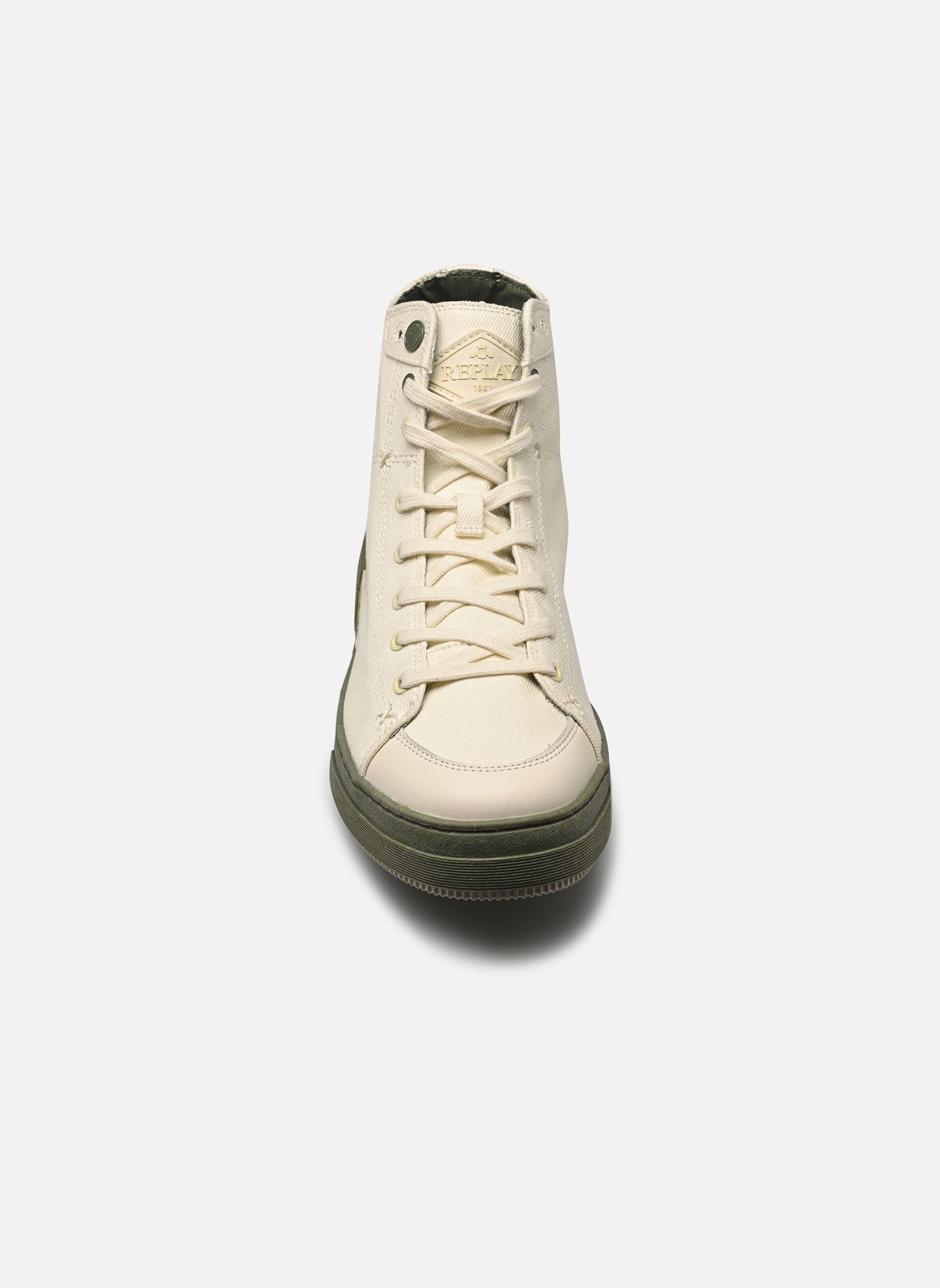Baskets Dino homme blanc Replay Baskets Dino homme blanc ECRU GREEN