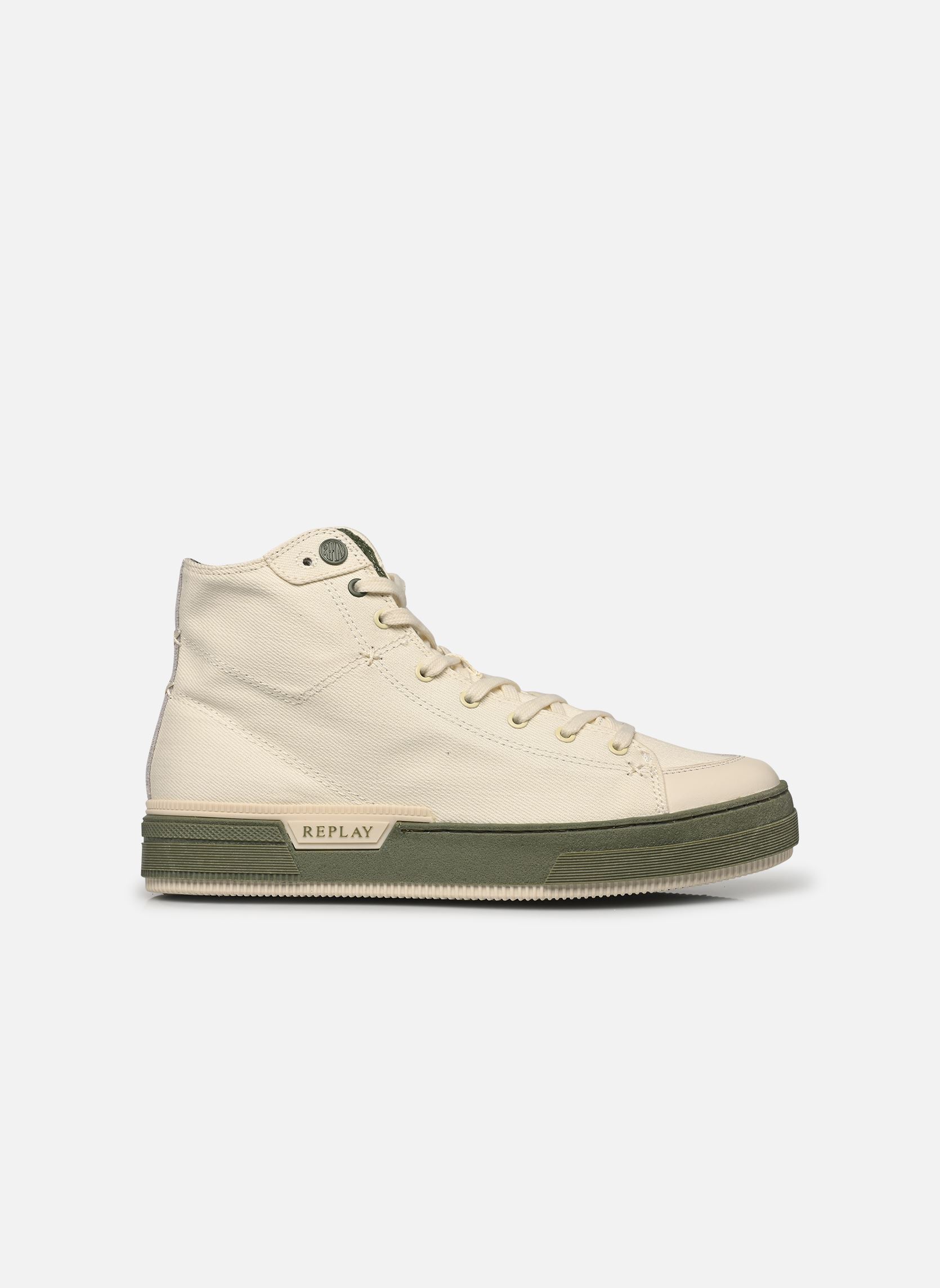 Baskets Dino homme blanc Replay Baskets Dino homme blanc ECRU GREEN