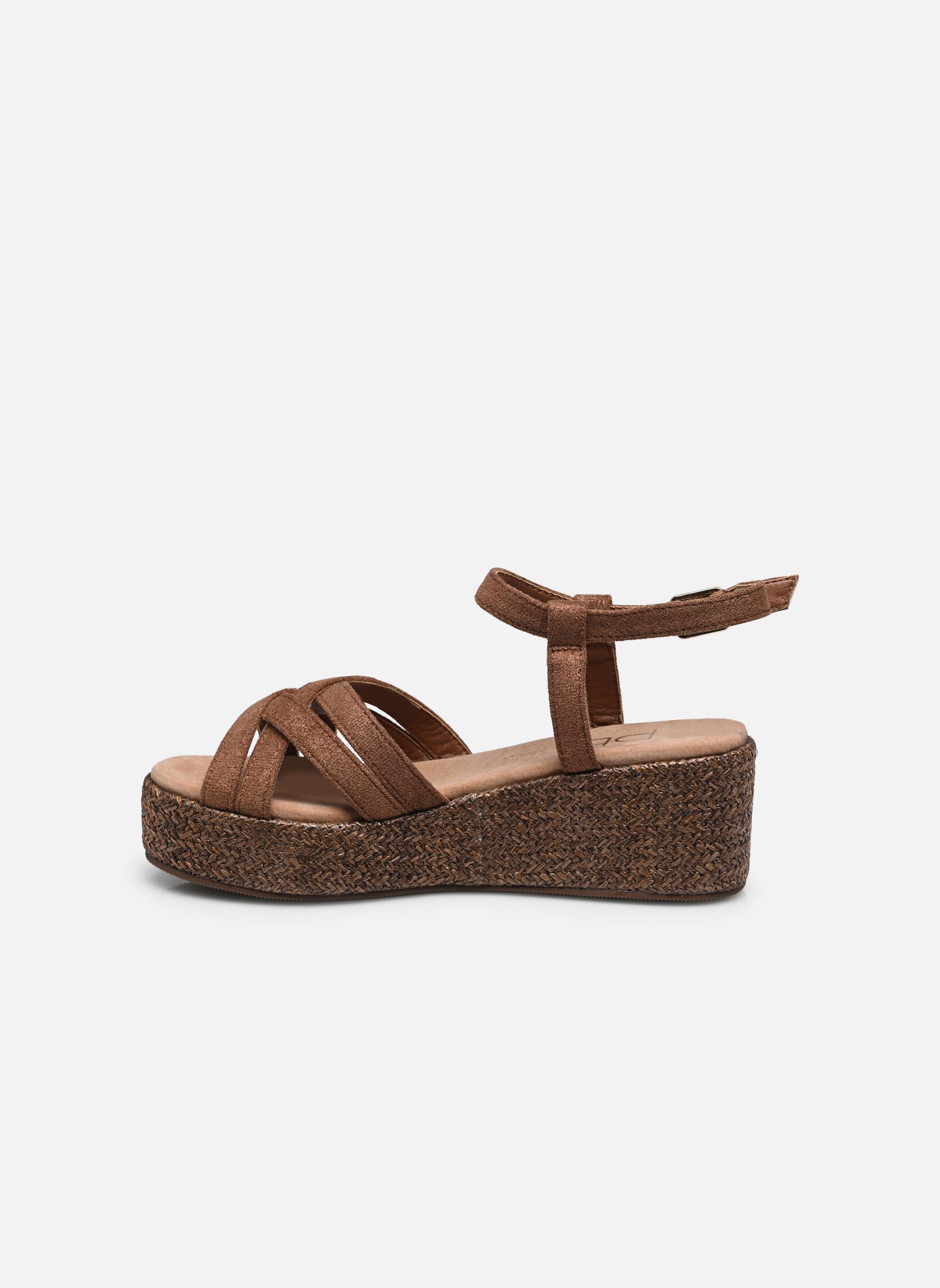 Keil- und Plateausandalen LARIA damen braun LPB -LES PETITES BOMBES Keil- und Plateausandalen LARIA damen braun Choco Foil
